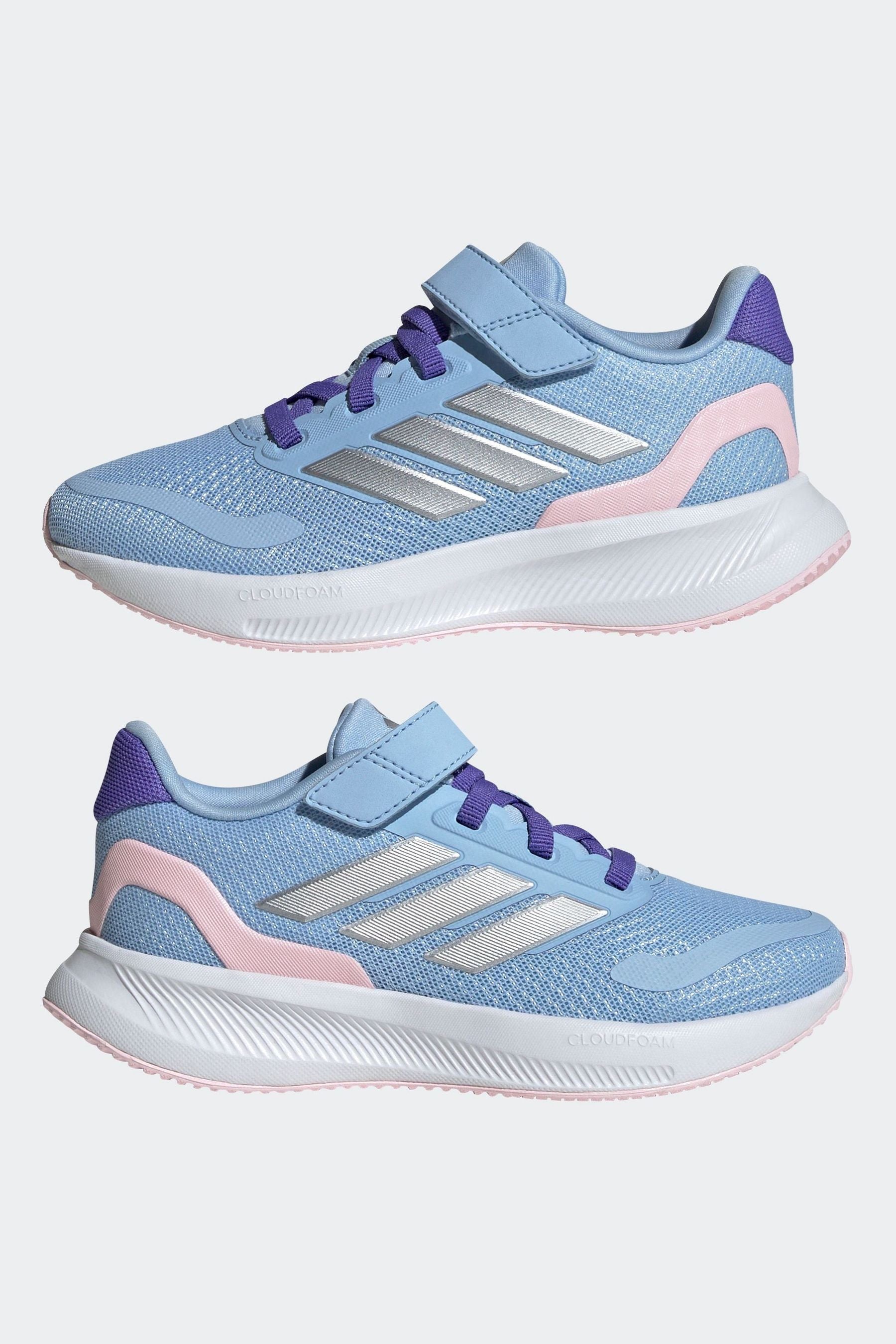 adidas Blue/Pink Kids Runfalcon 5 Trainers