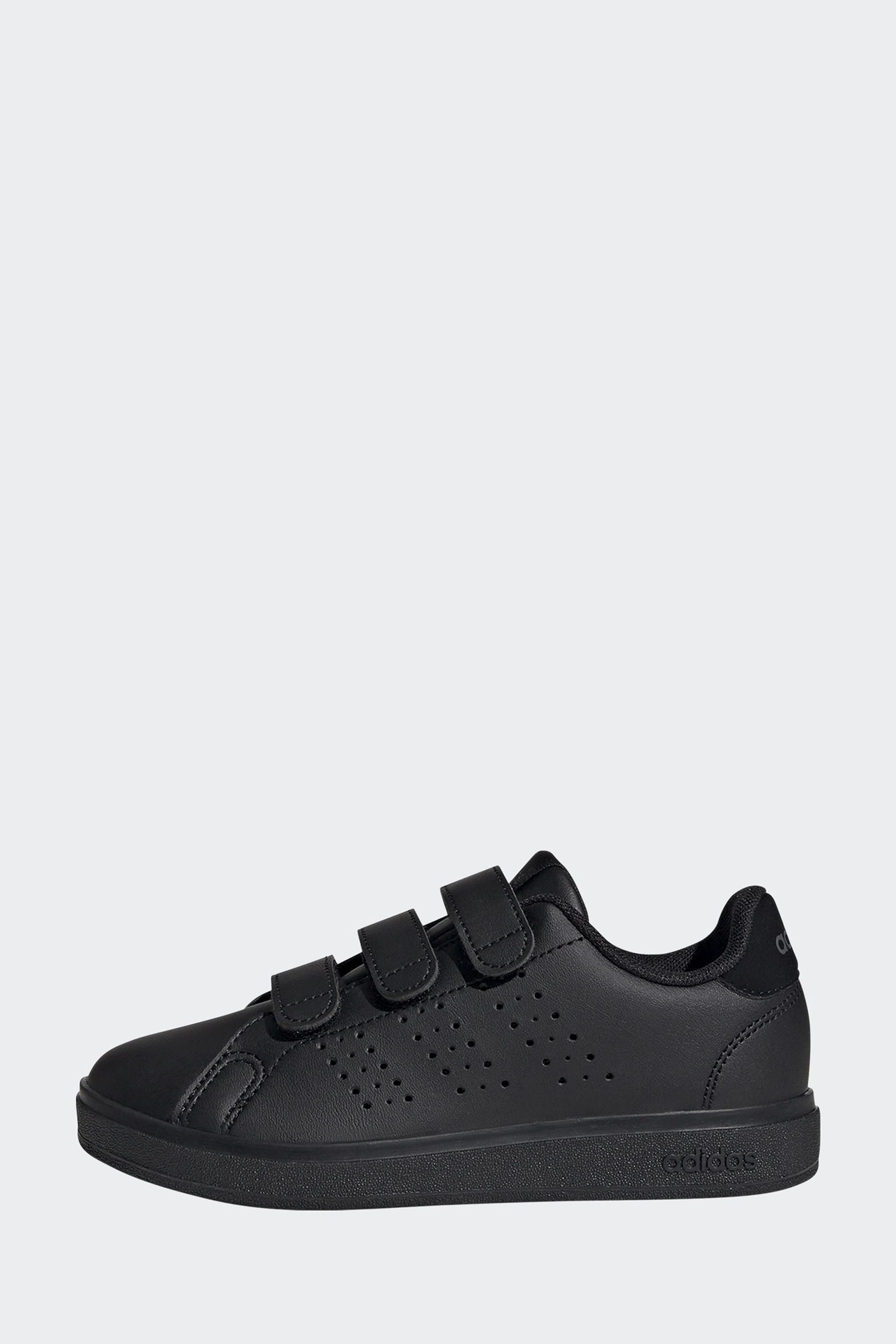 adidas charcoal Black Kids Advantage Base 2.0 Trainers