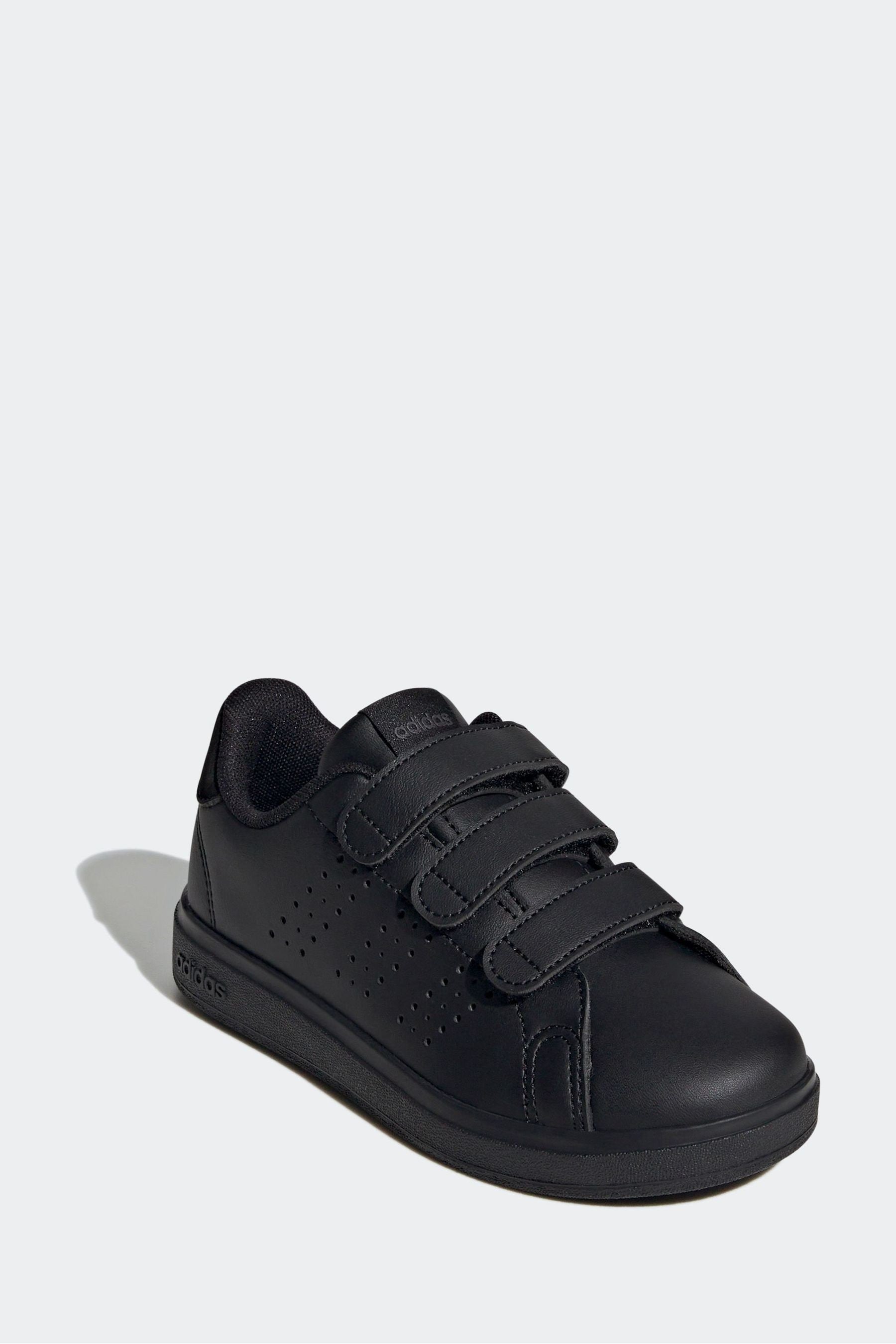 adidas charcoal Black Kids Advantage Base 2.0 Trainers