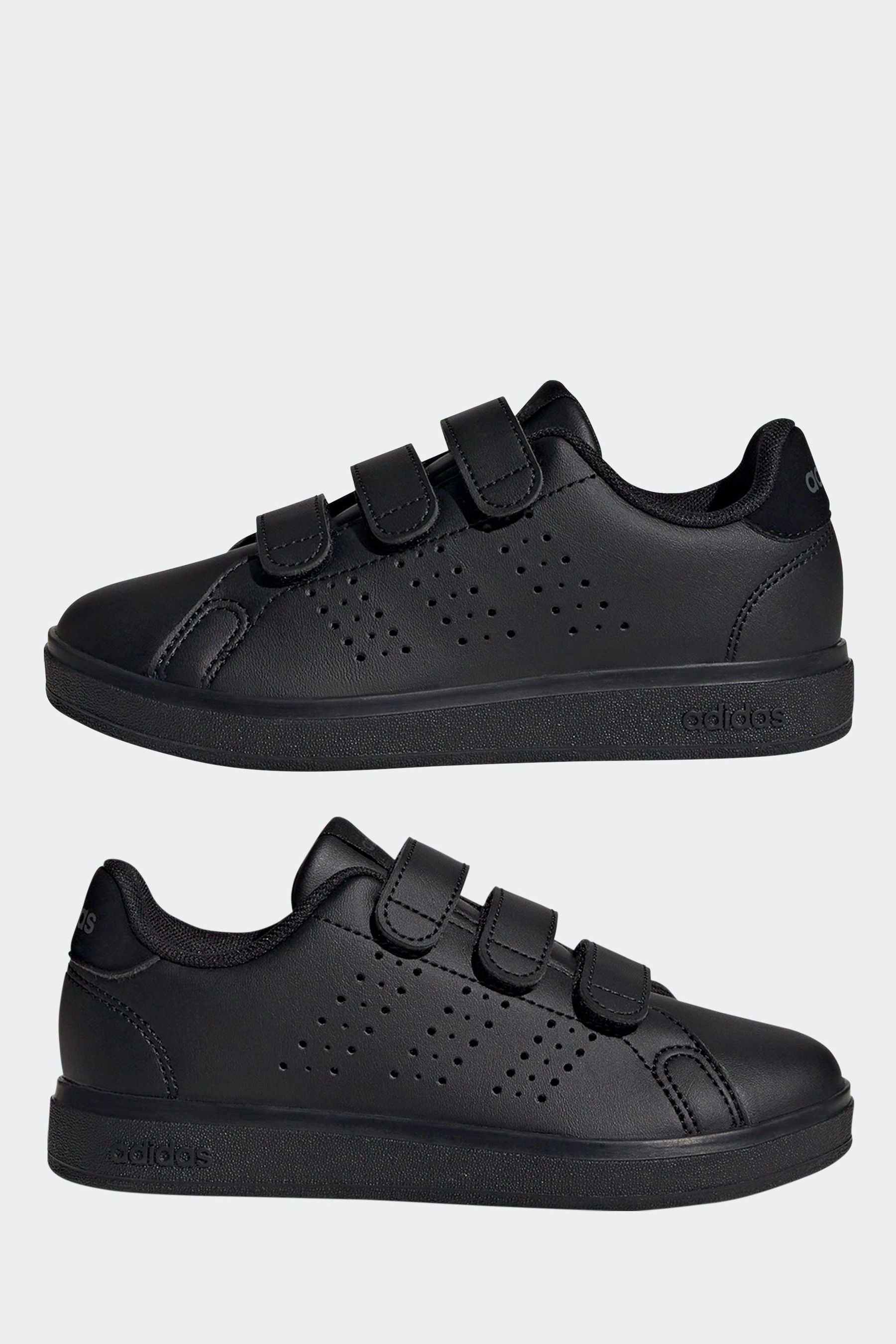 adidas charcoal Black Kids Advantage Base 2.0 Trainers