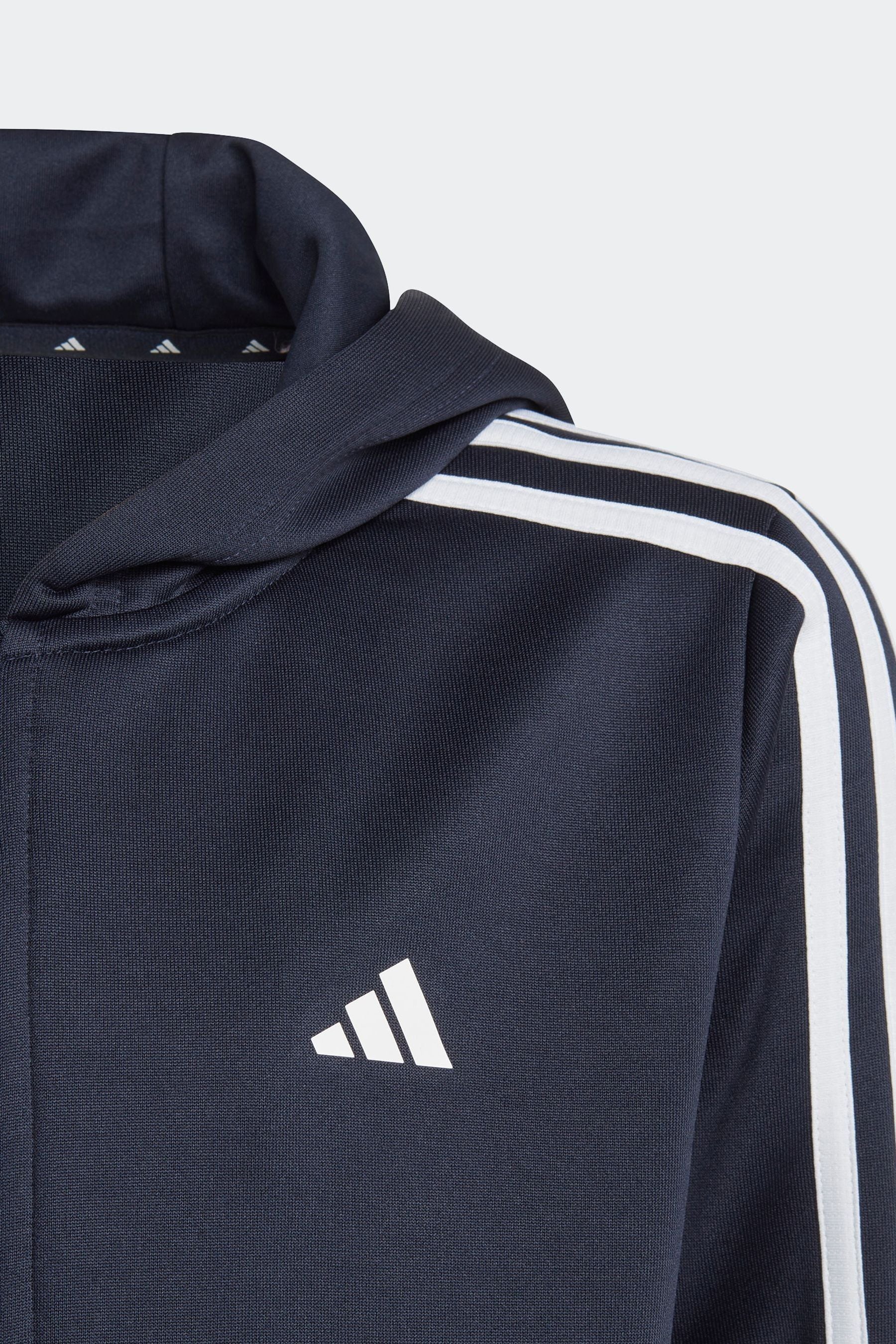 adidas Navy Train Essentials AEROREADY 3-Stripes Regular-Fit Full-Zip Jacket