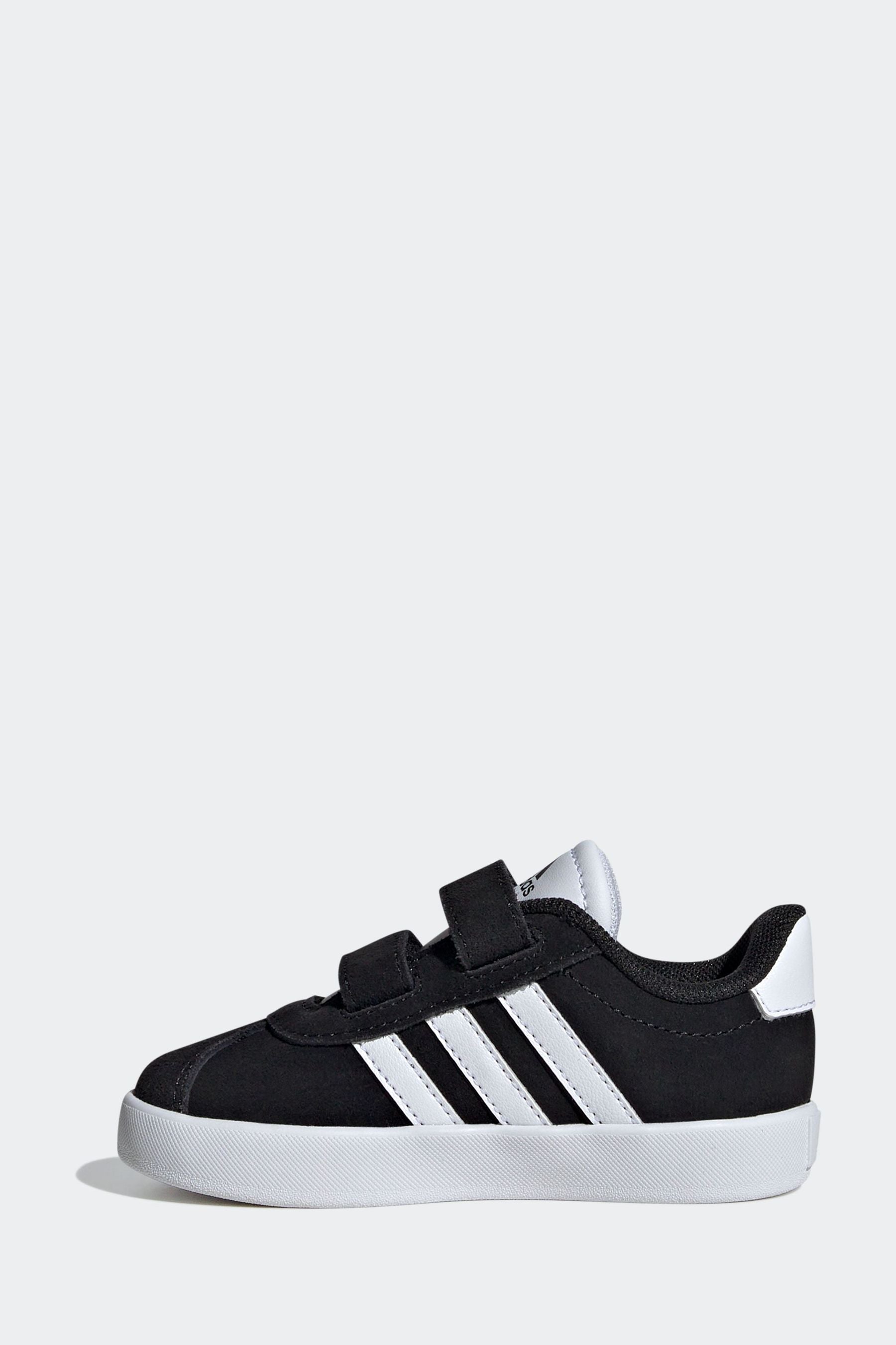 adidas Black VL Court 3.0 Hook and Loop Trainers