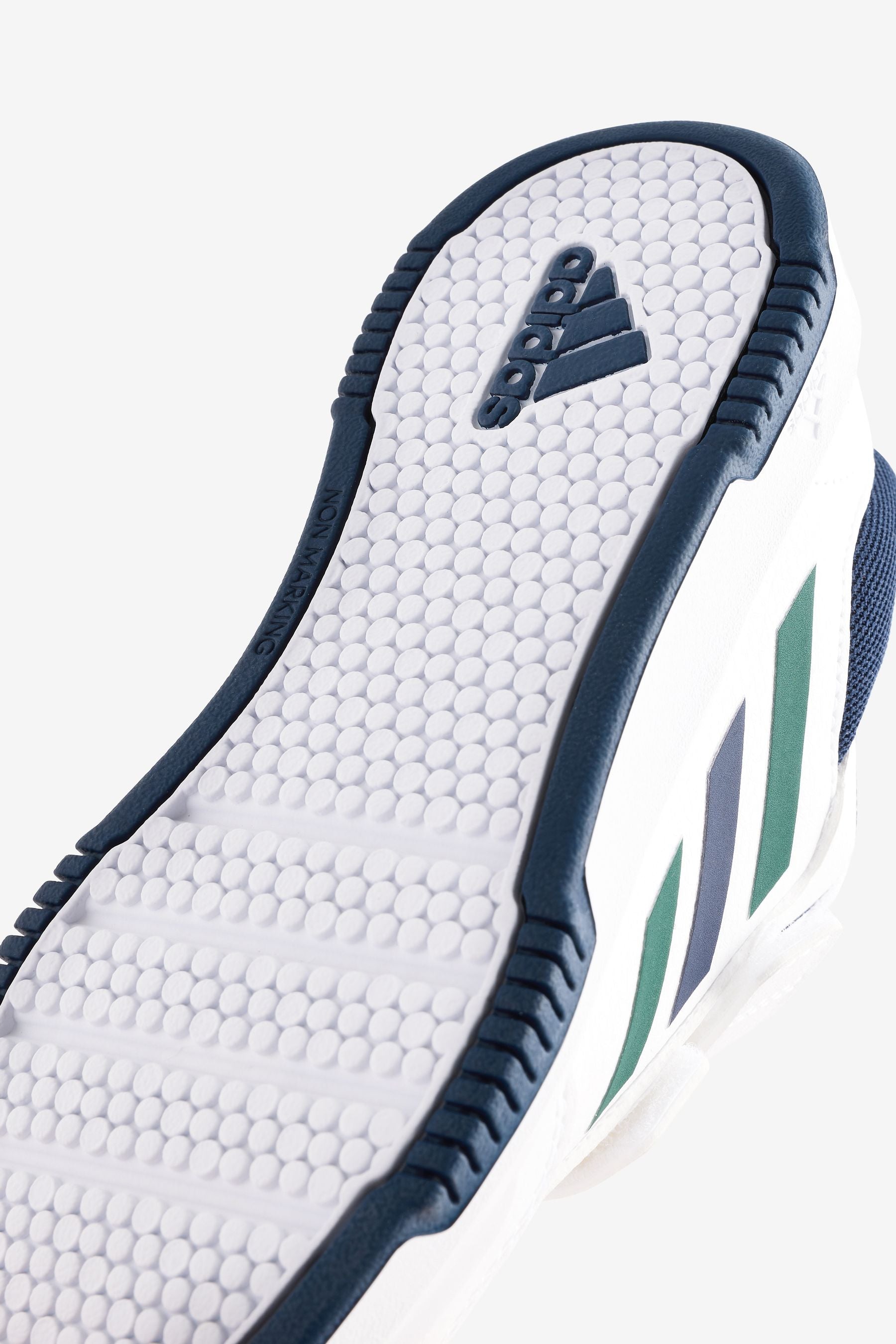 adidas White/Green/Blue Hook and Loop Tensaur Hook and Loop Trainers