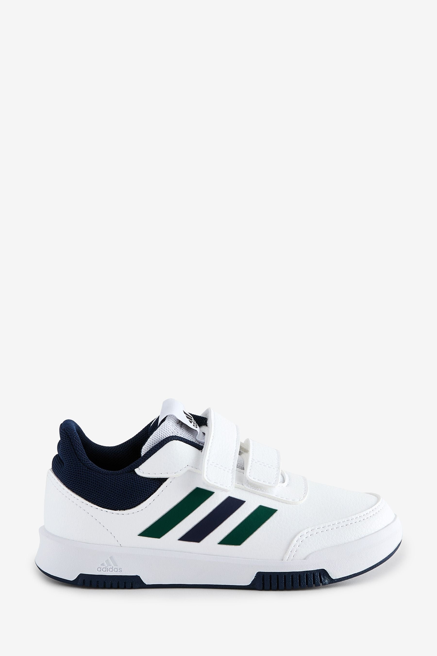 adidas White/Green/Blue Hook and Loop Tensaur Hook and Loop Trainers