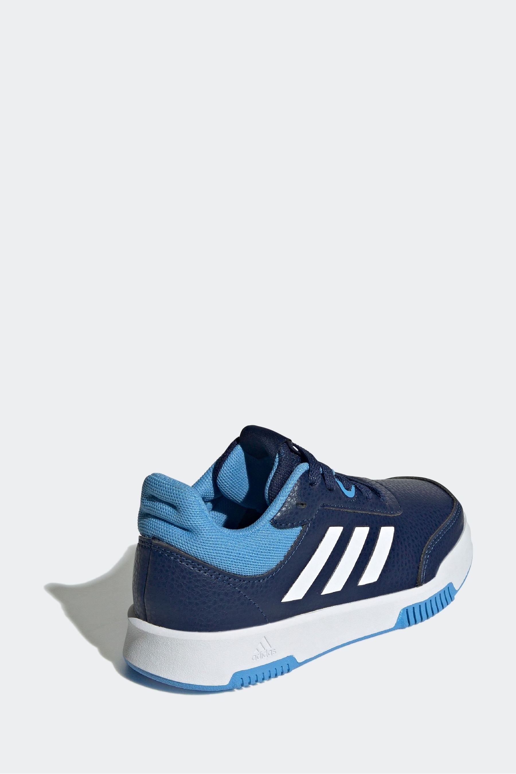 adidas Blue/White Tensaur Sport Lace Up Trainers