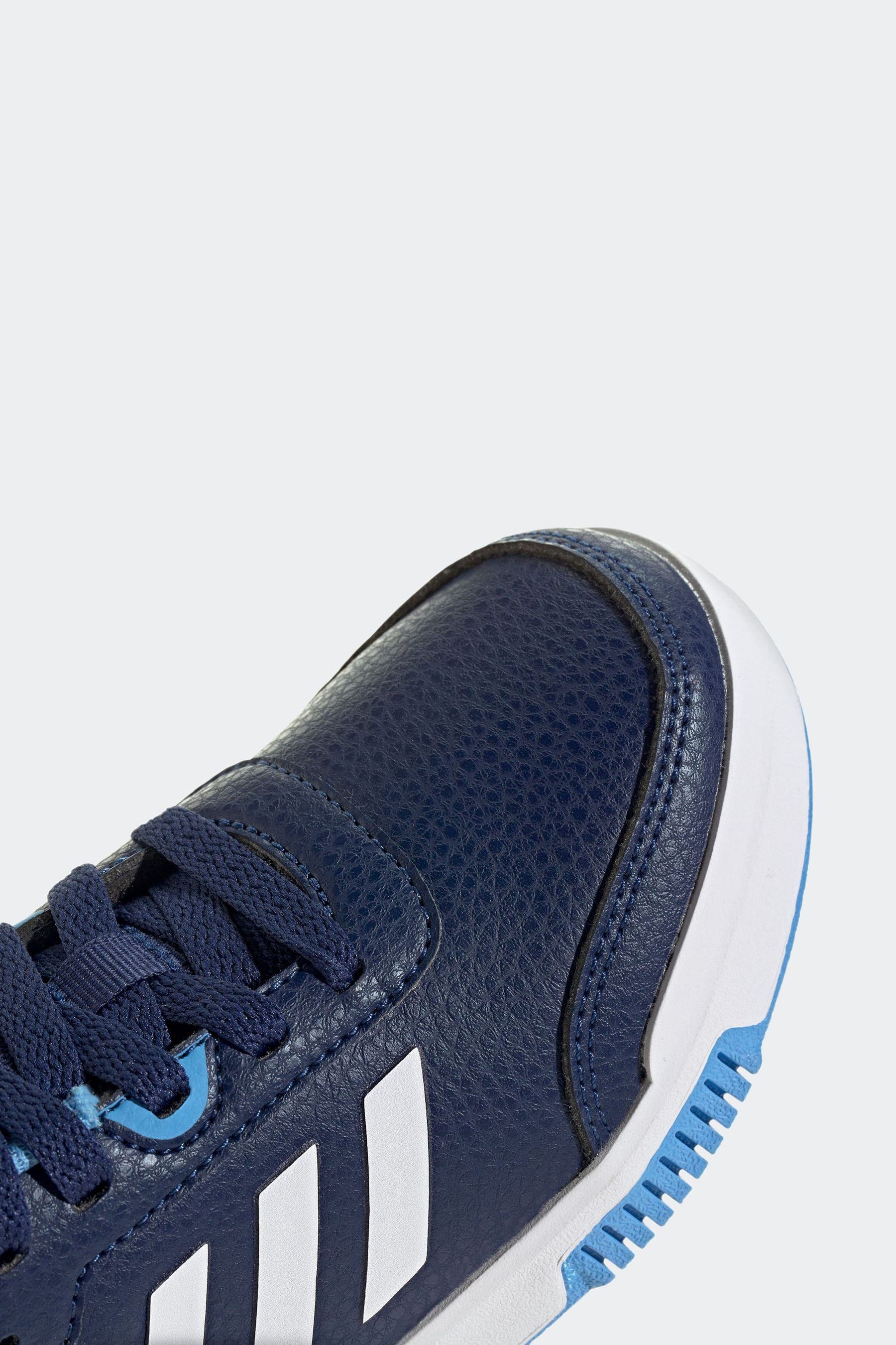 adidas Blue/White Tensaur Sport Lace Up Trainers