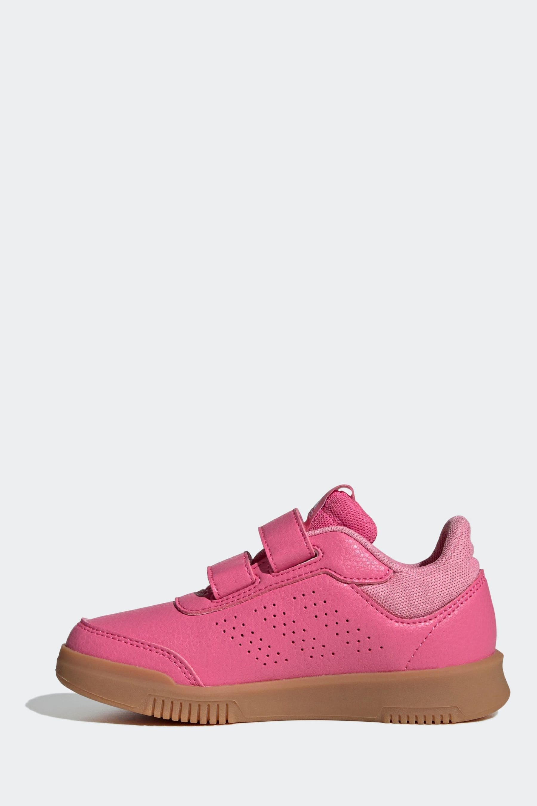 adidas Pink/Tan Hook and Loop Tensaur Hook and Loop Trainers