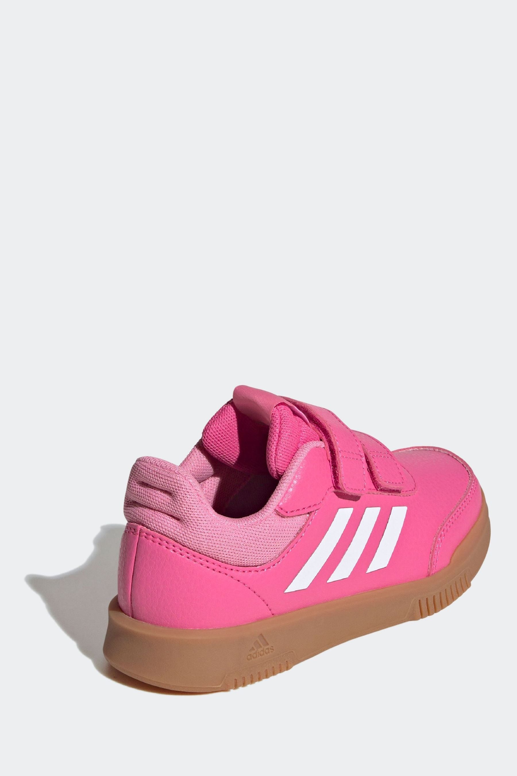 adidas Pink/Tan Hook and Loop Tensaur Hook and Loop Trainers