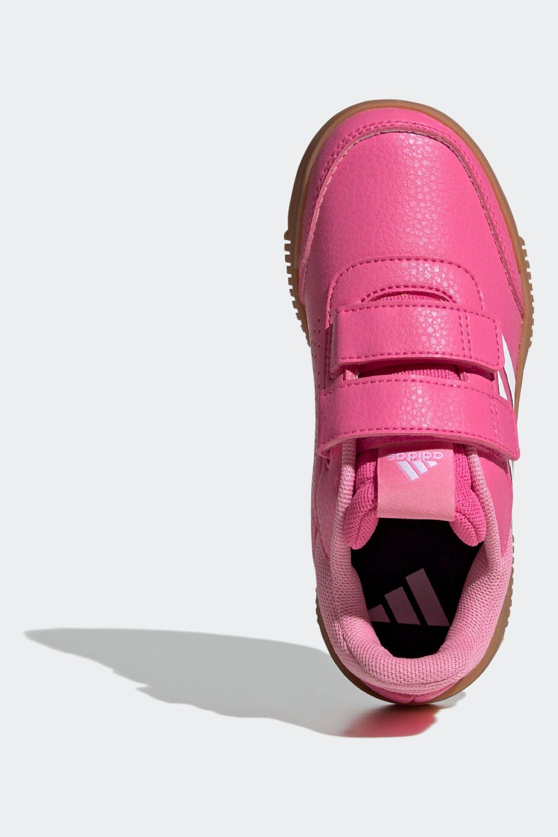 adidas Pink/Tan Hook and Loop Tensaur Hook and Loop Trainers