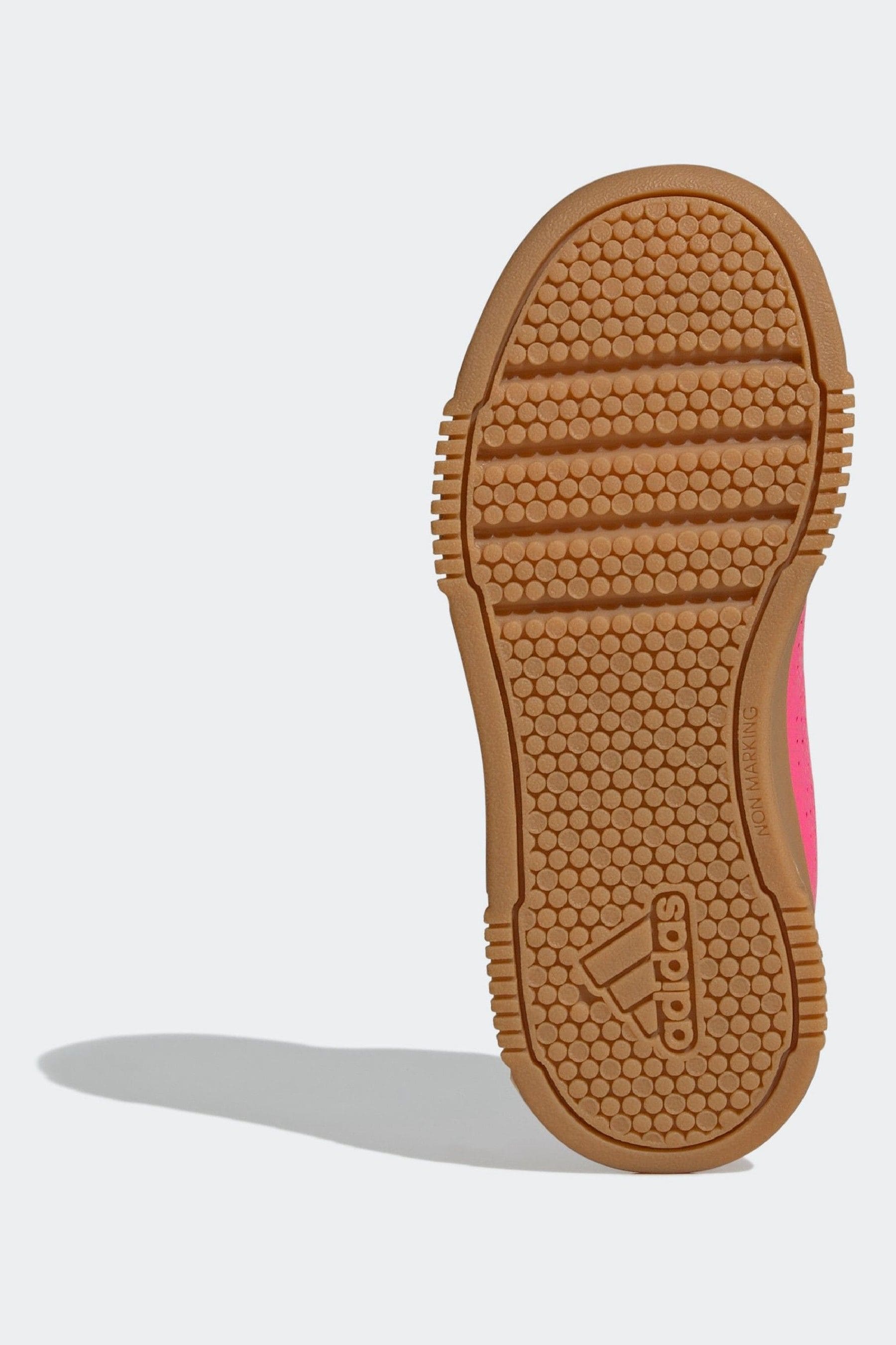 adidas Pink/Tan Hook and Loop Tensaur Hook and Loop Trainers