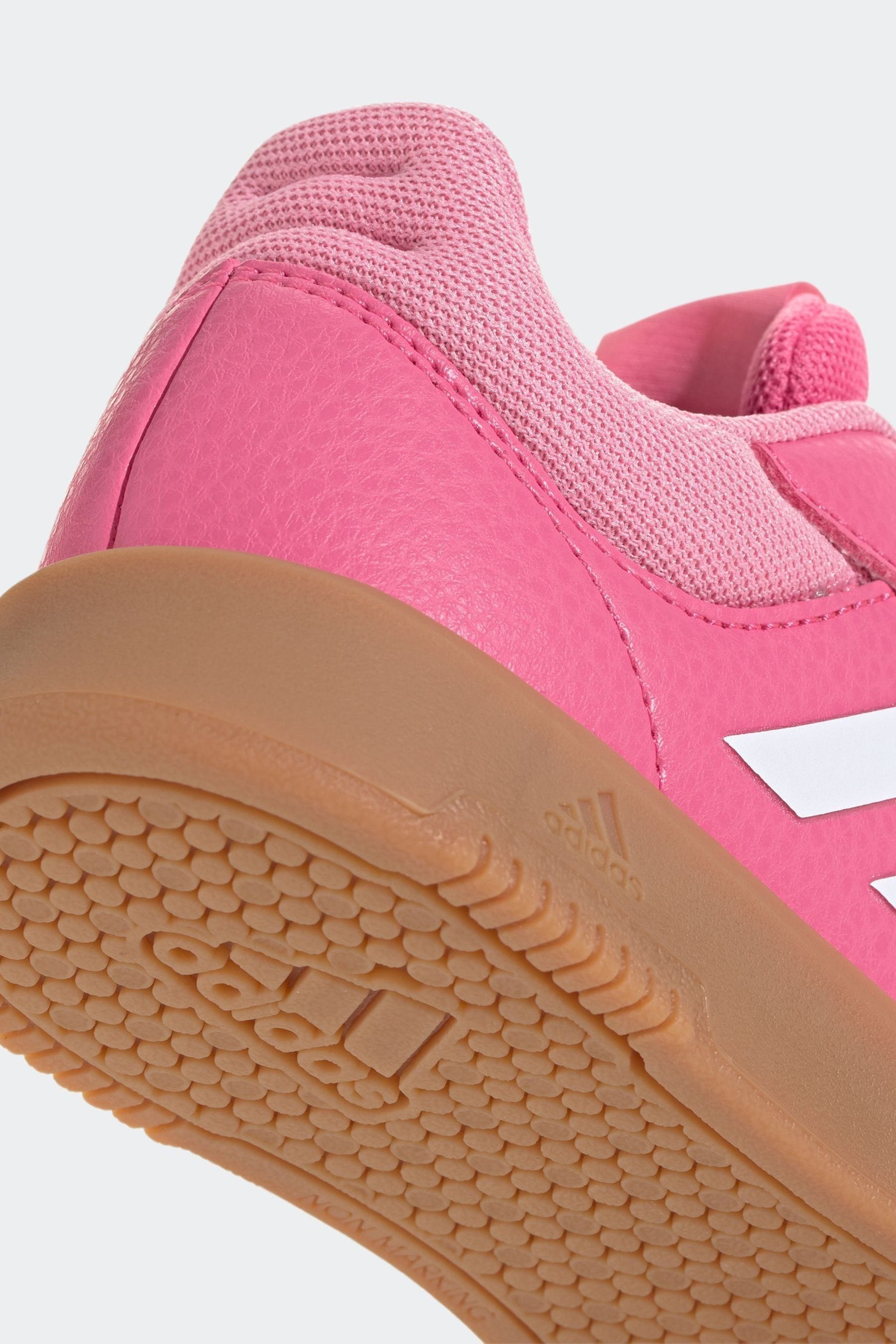 adidas Pink/Tan Hook and Loop Tensaur Hook and Loop Trainers