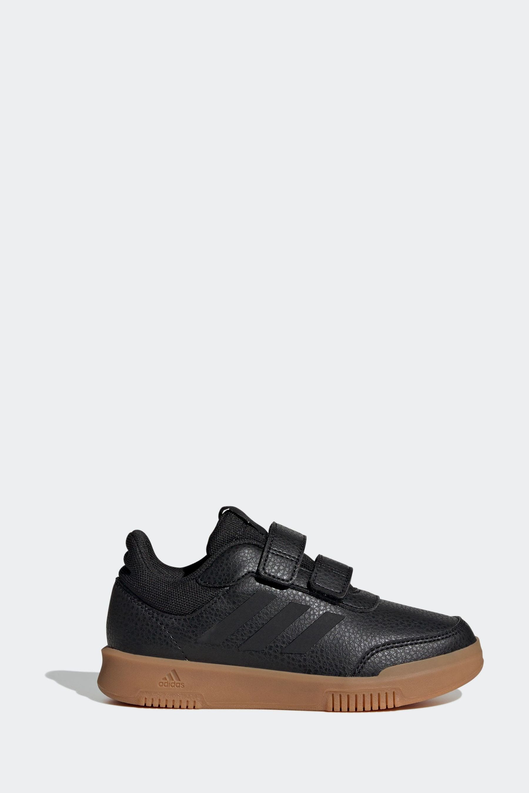 Black/Tan adidas Tensaur Hook and Loop Shoes