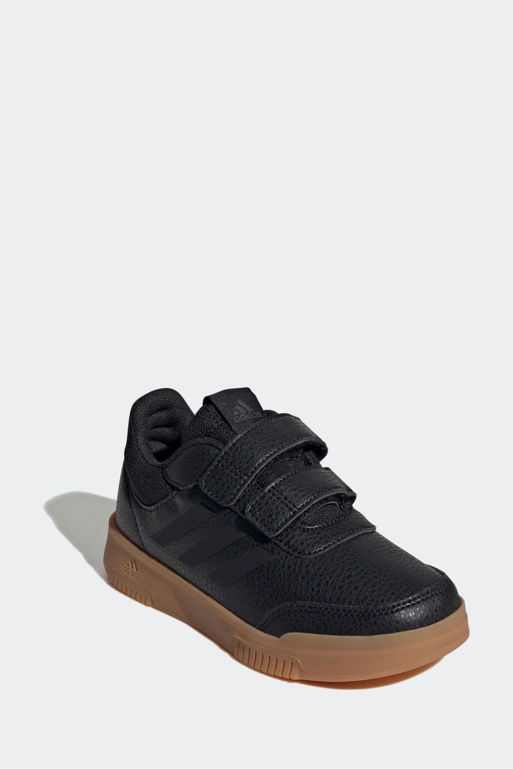 adidas Black/Tan Hook and Loop Tensaur Hook and Loop Trainers