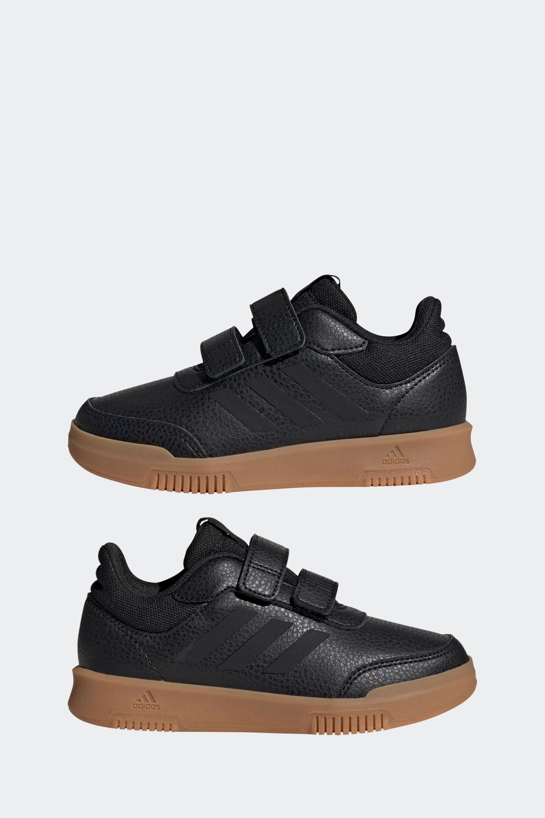 adidas Black/Tan Hook and Loop Tensaur Hook and Loop Trainers