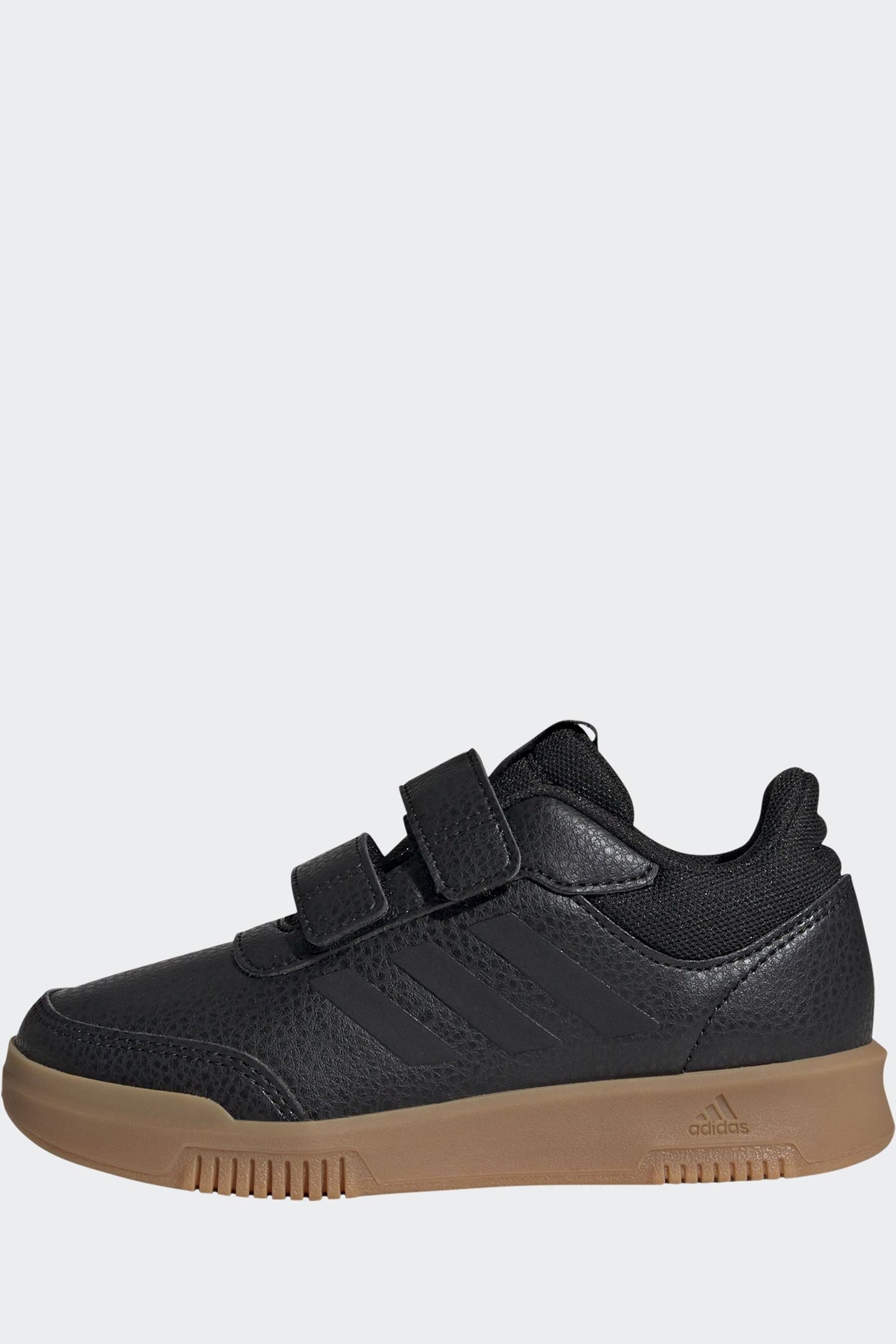 Black/Tan adidas Tensaur Hook and Loop Shoes