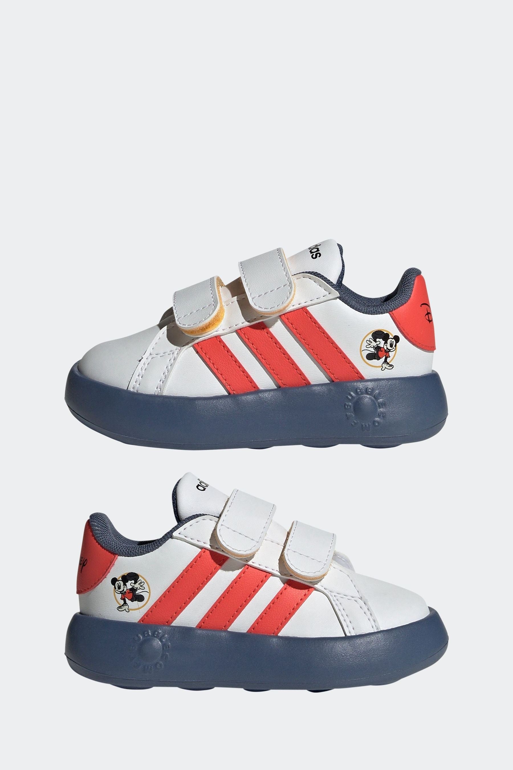 adidas White x Disney Mickey and Friends Grand Court 2.0 Trainers Kids