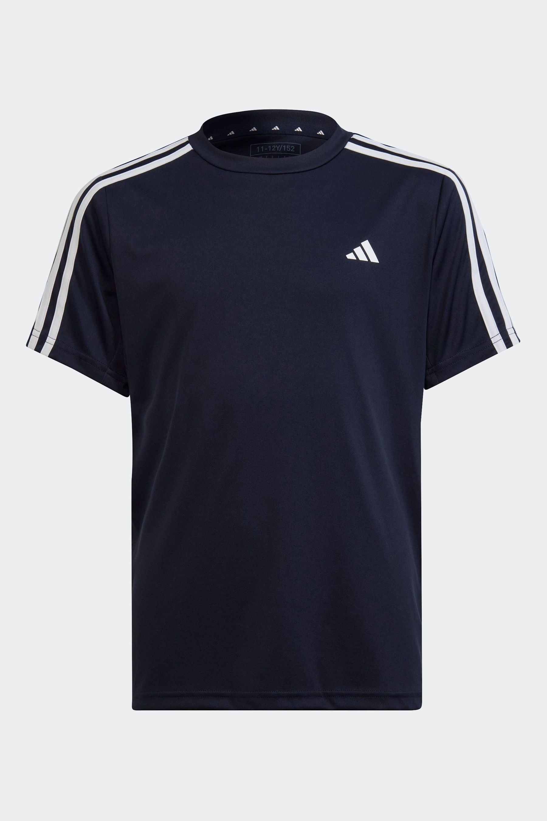 Blue adidas Sportswear Junior Train Essentials AEROREADY 3-Stripes Regular-Fit T-Shirt