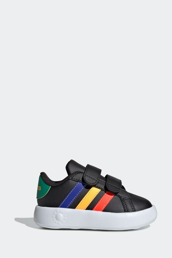 adidas Black/Multi Kids Grand Court 2.0 Shoes