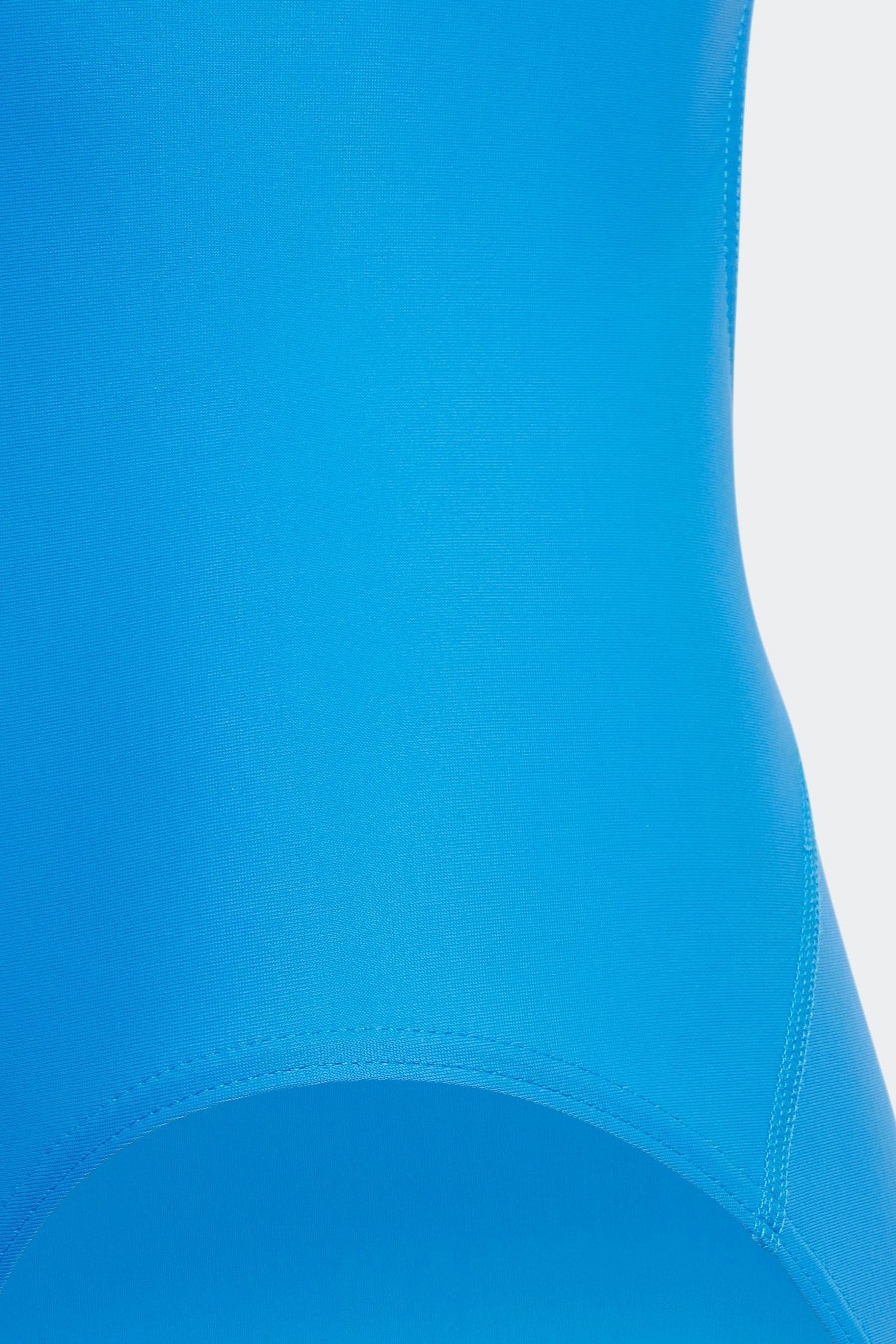 adidas Light Blue Solid Small Logo Swimsuit