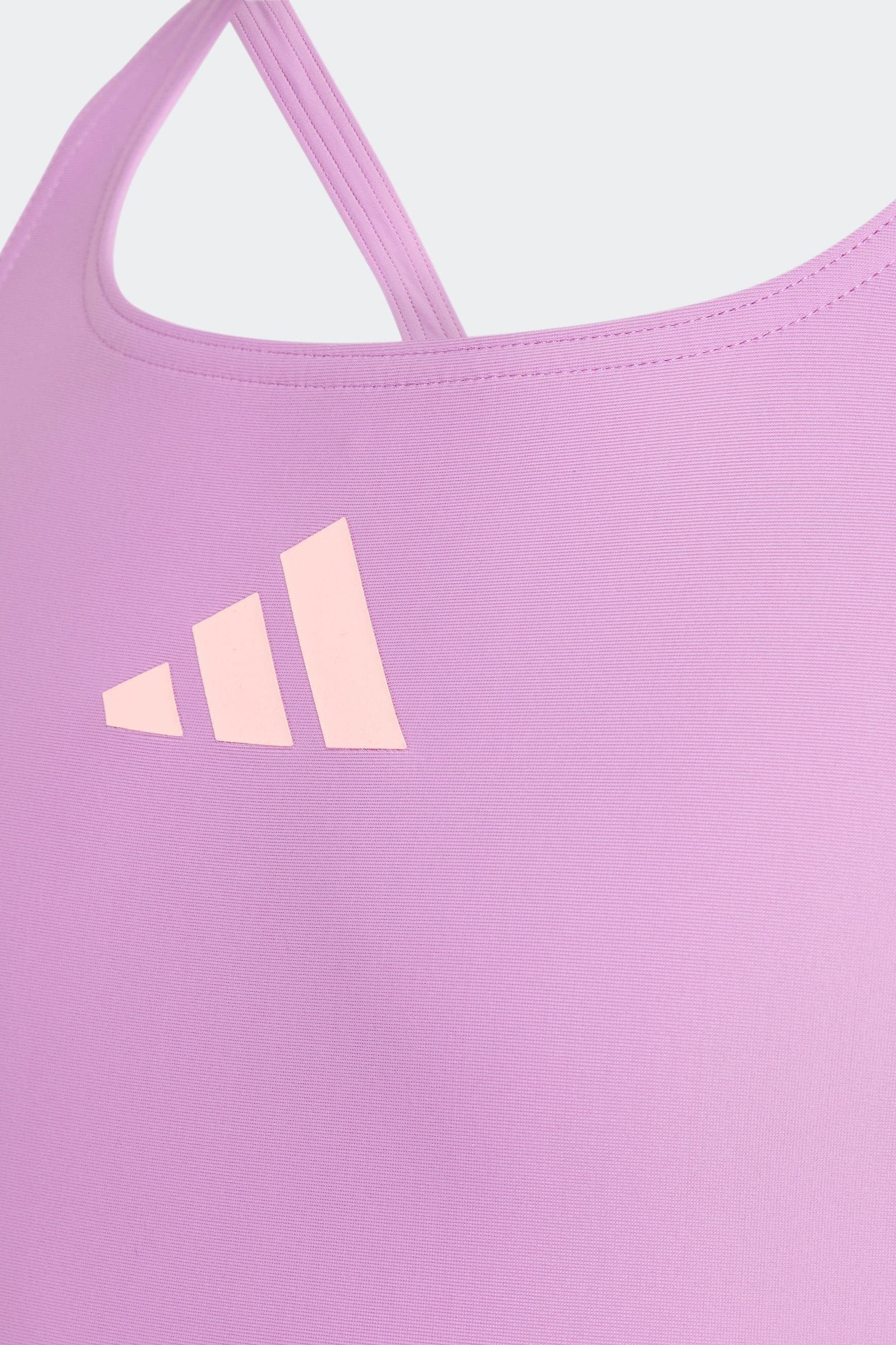 adidas Purple Solid Small Logo Swimsuit