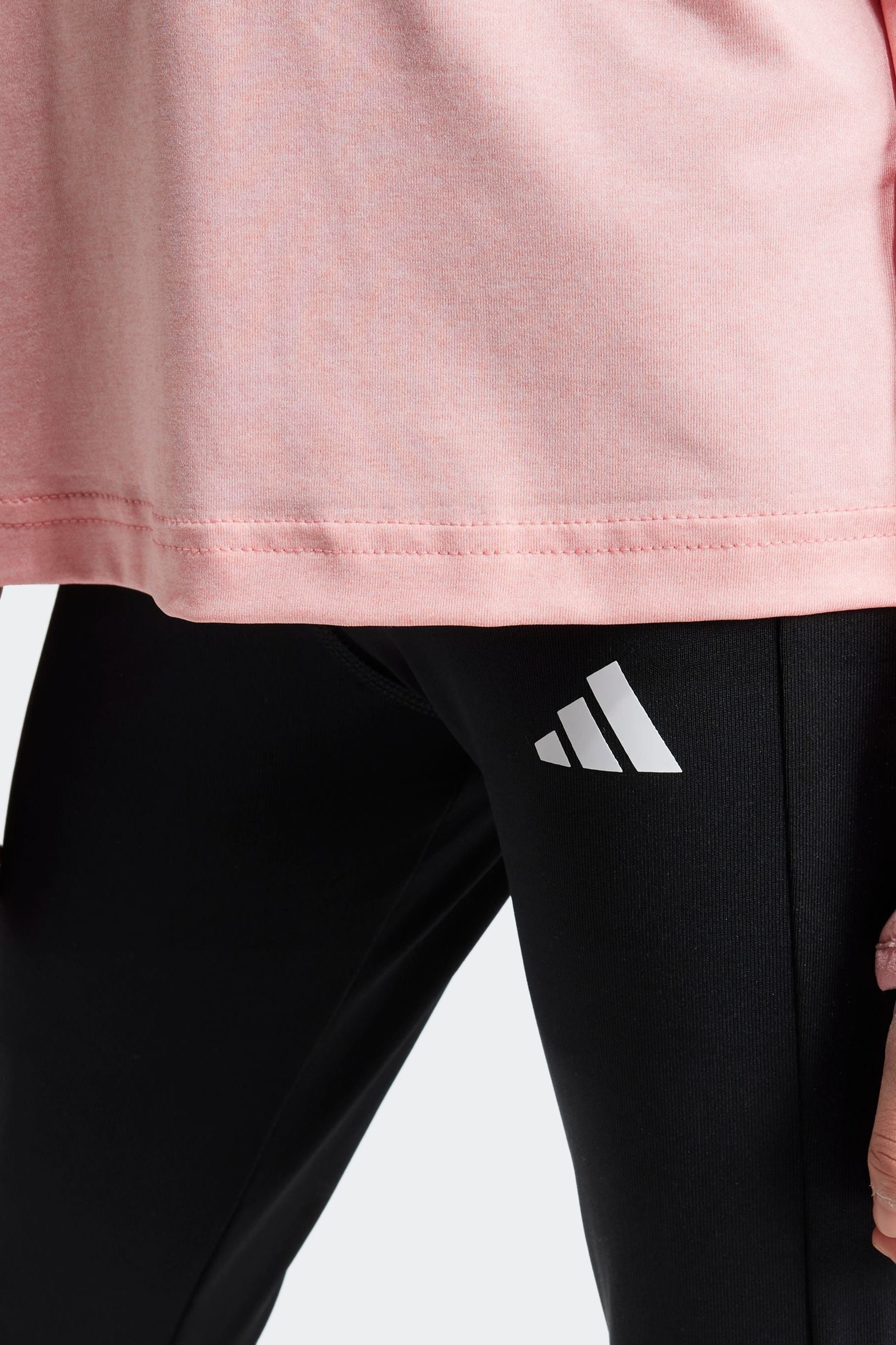 adidas Pink Kids Sports Top & Leggings Set