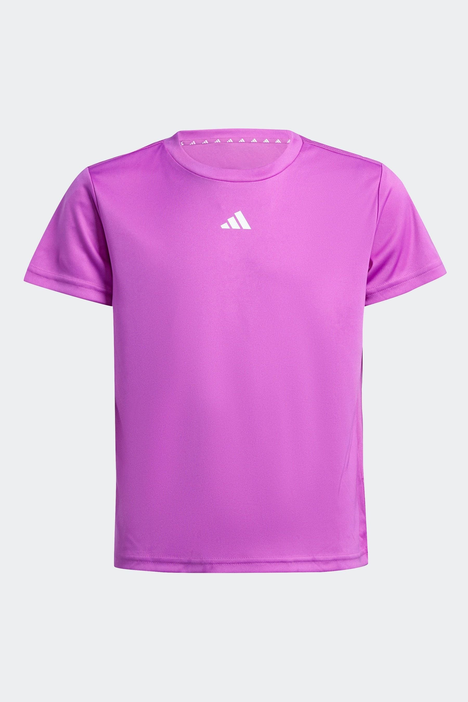 adidas Purple Train Essentials Regular Fit Logo Training Tshirt