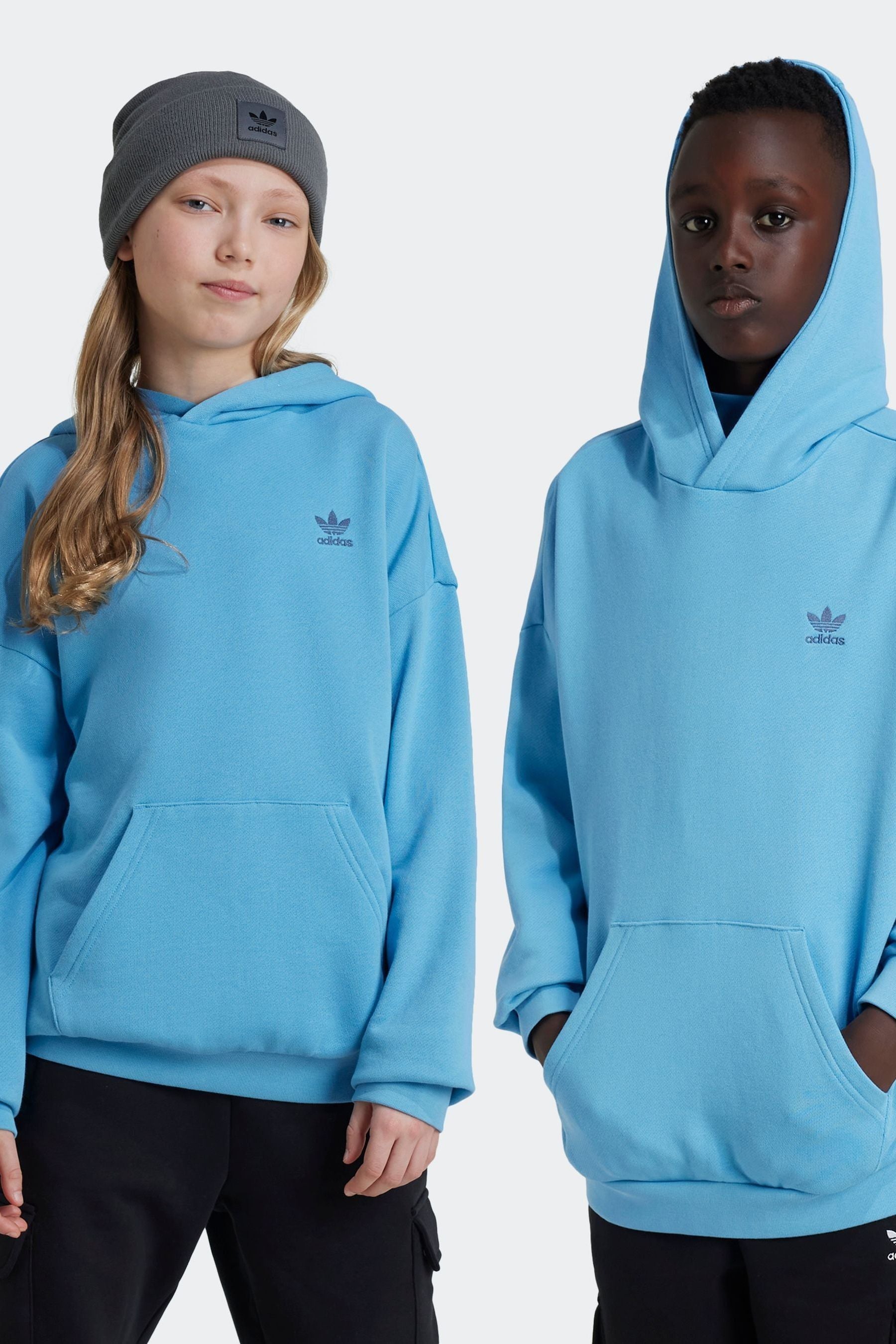 adidas Blue Kids Originals 100% Cotton Hoodie