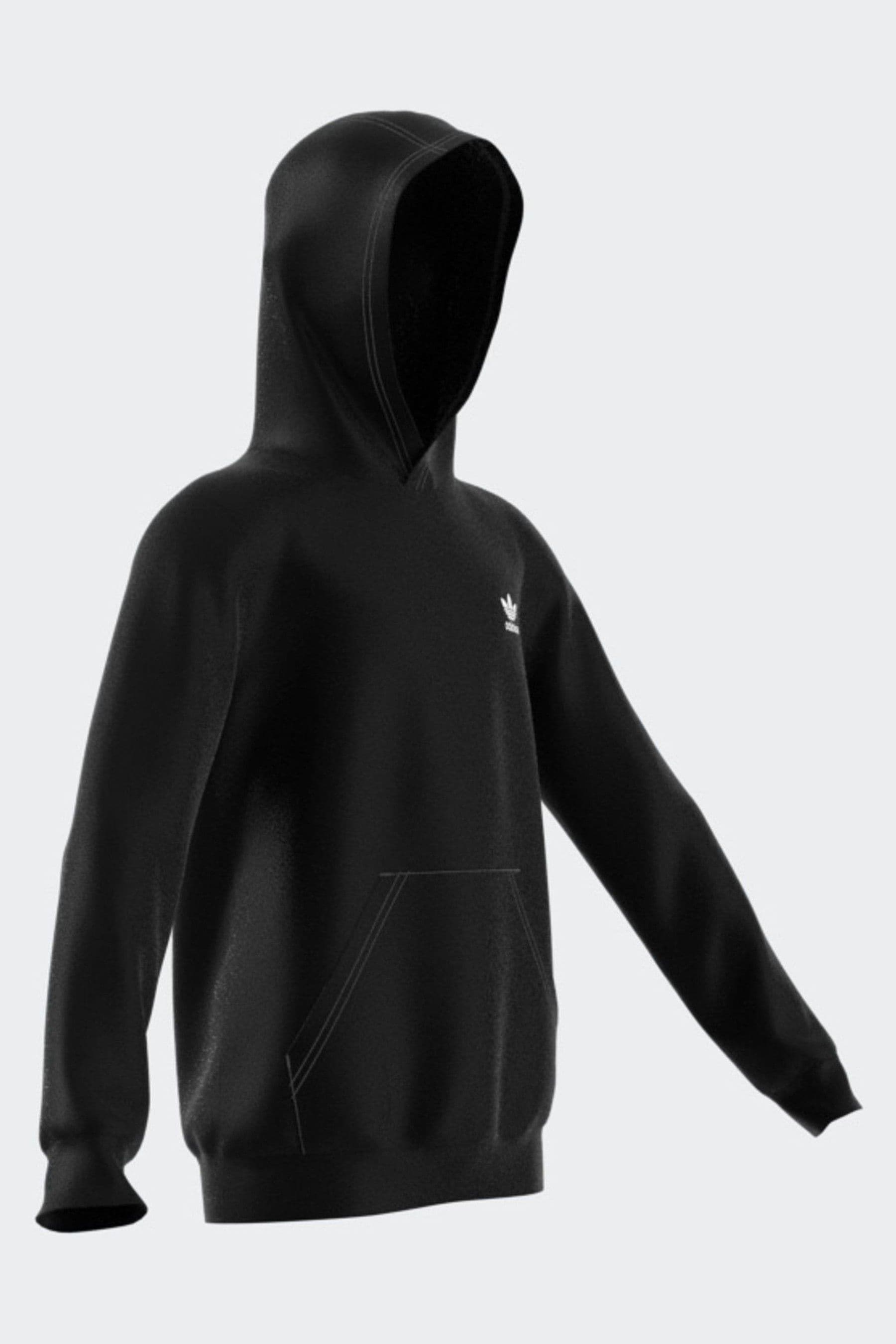 adidas originals Black Small Trefioil Logo Hoodie