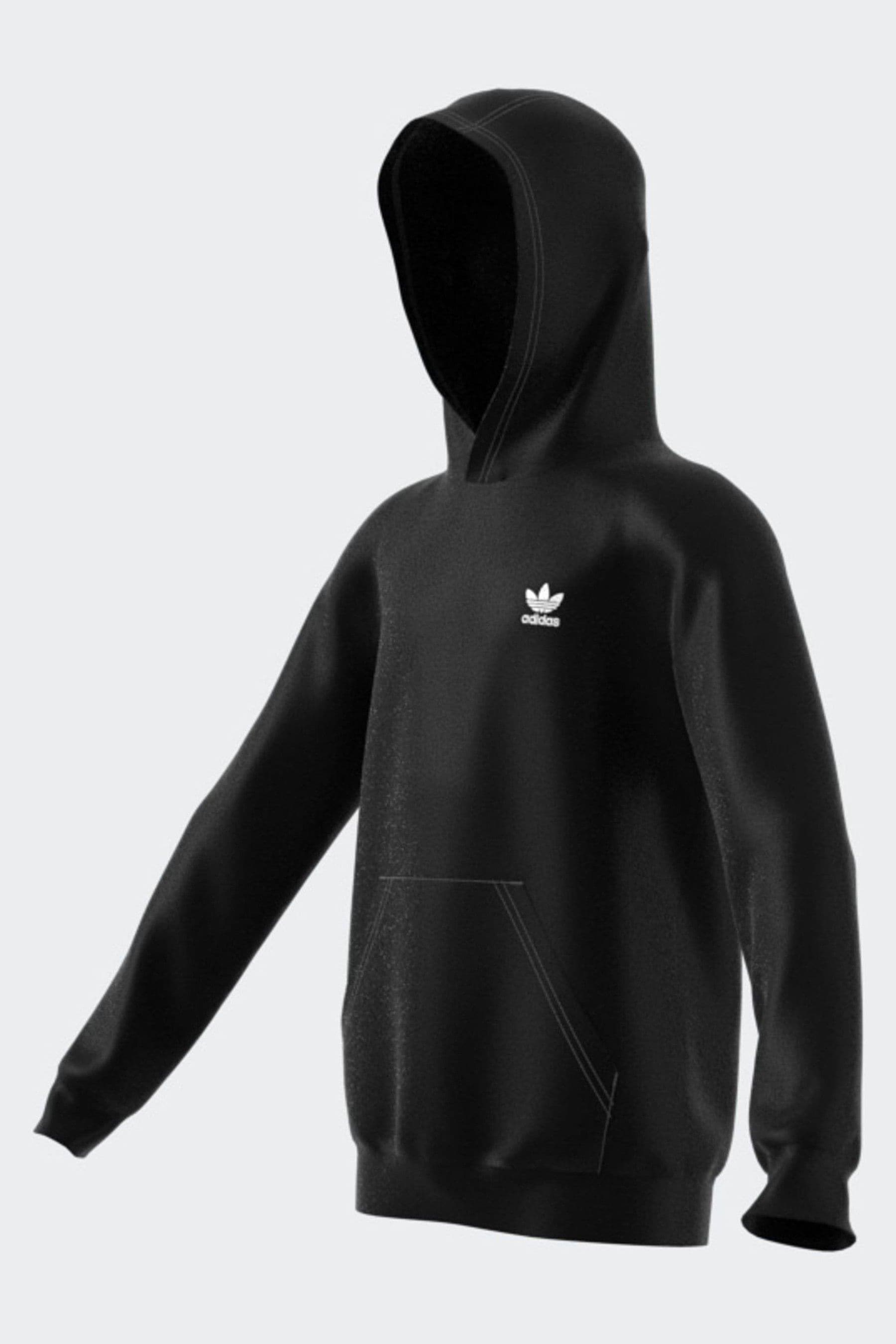 adidas originals Black Small Trefioil Logo Hoodie