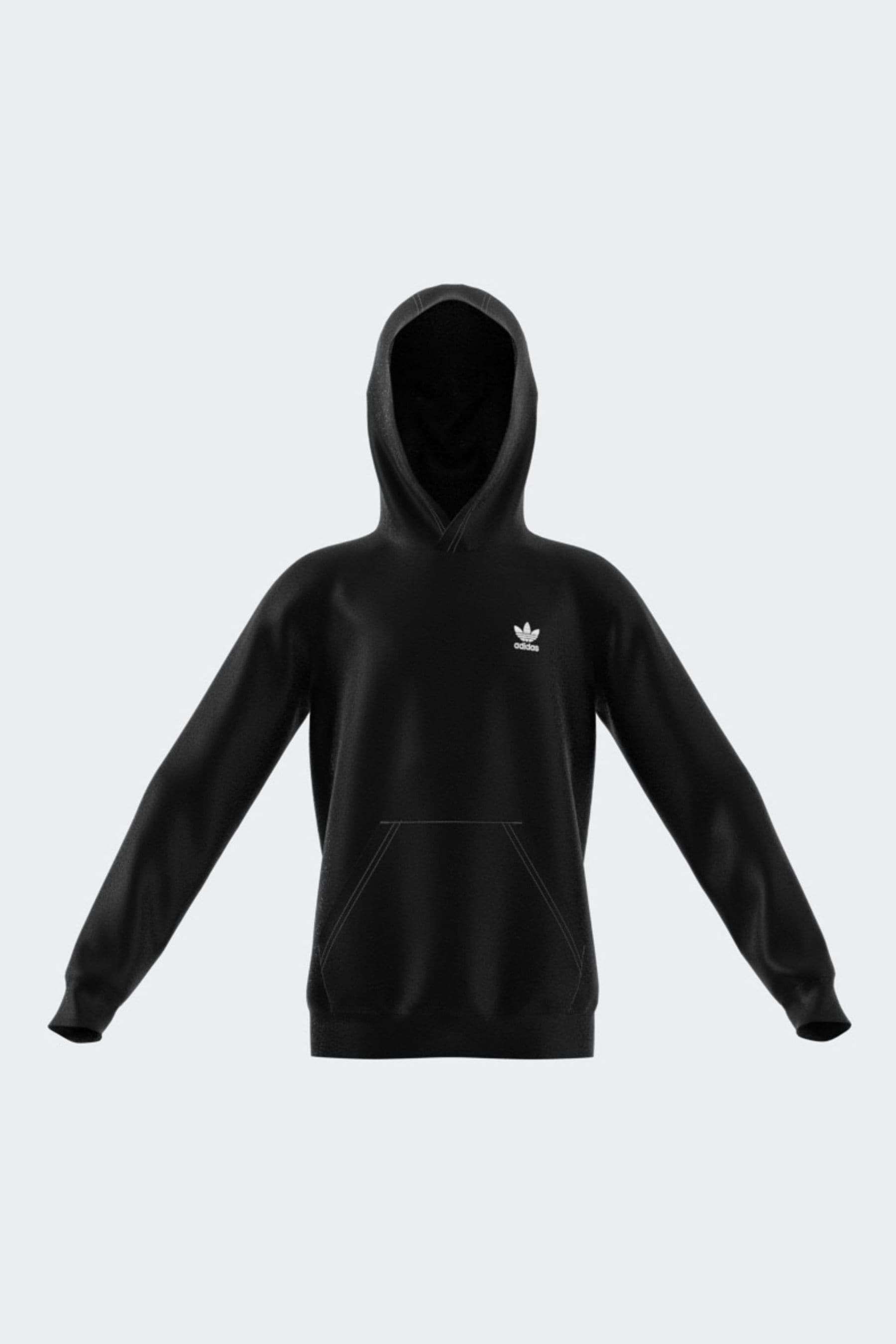 adidas originals Black Small Trefioil Logo Hoodie