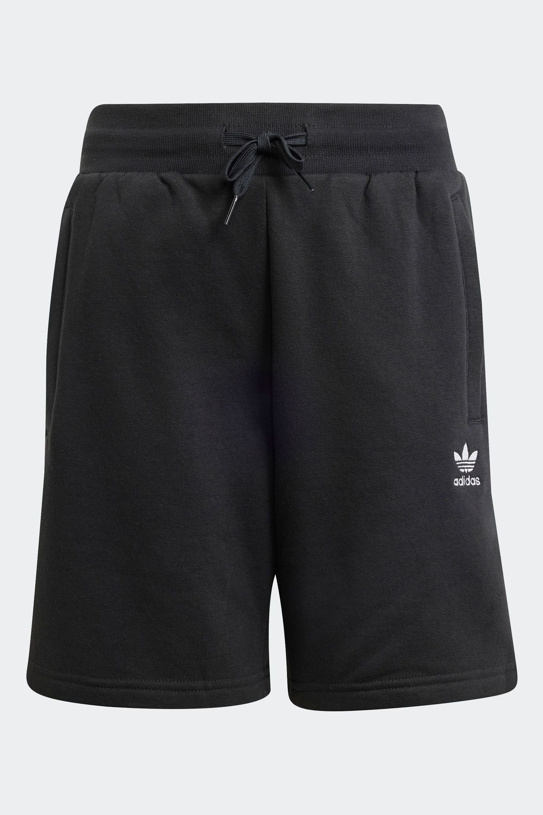 adidas originals Black Small Trefoil Logo Shorts