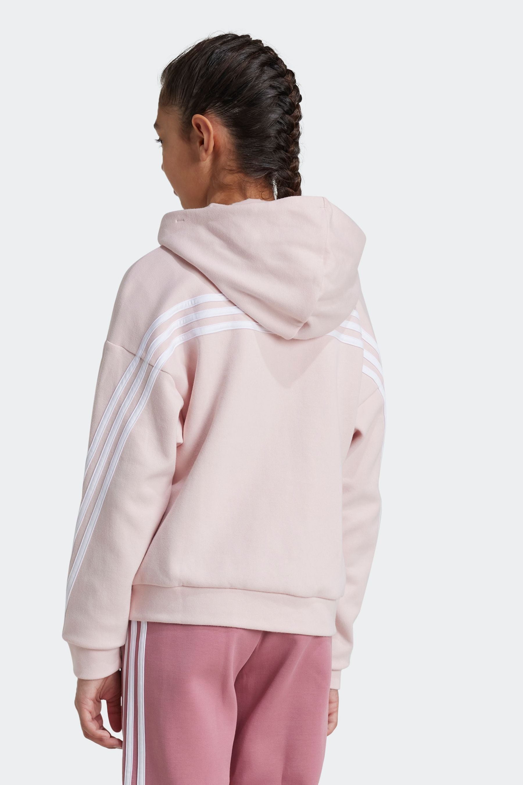 adidas Pink Future Icons 3-Stripes Full-Zip Hoodie