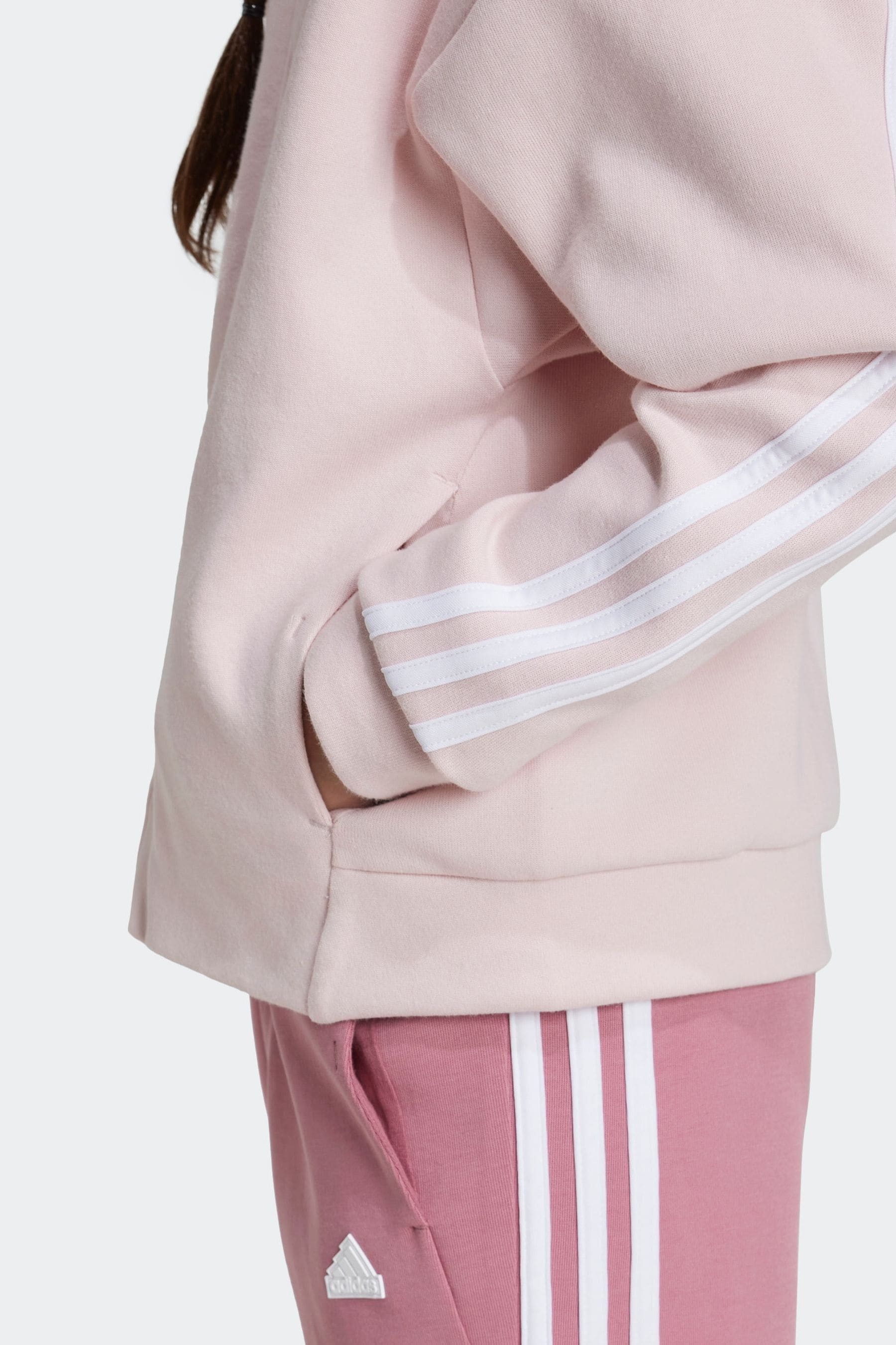 adidas Pink Future Icons 3-Stripes Full-Zip Hoodie