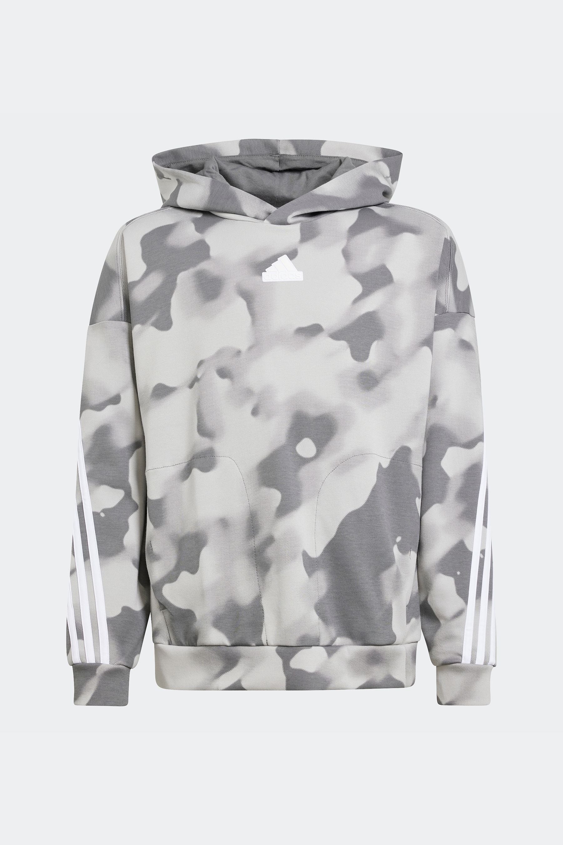 adidas Grey Kids Future Icons Camo Printed Hoodie