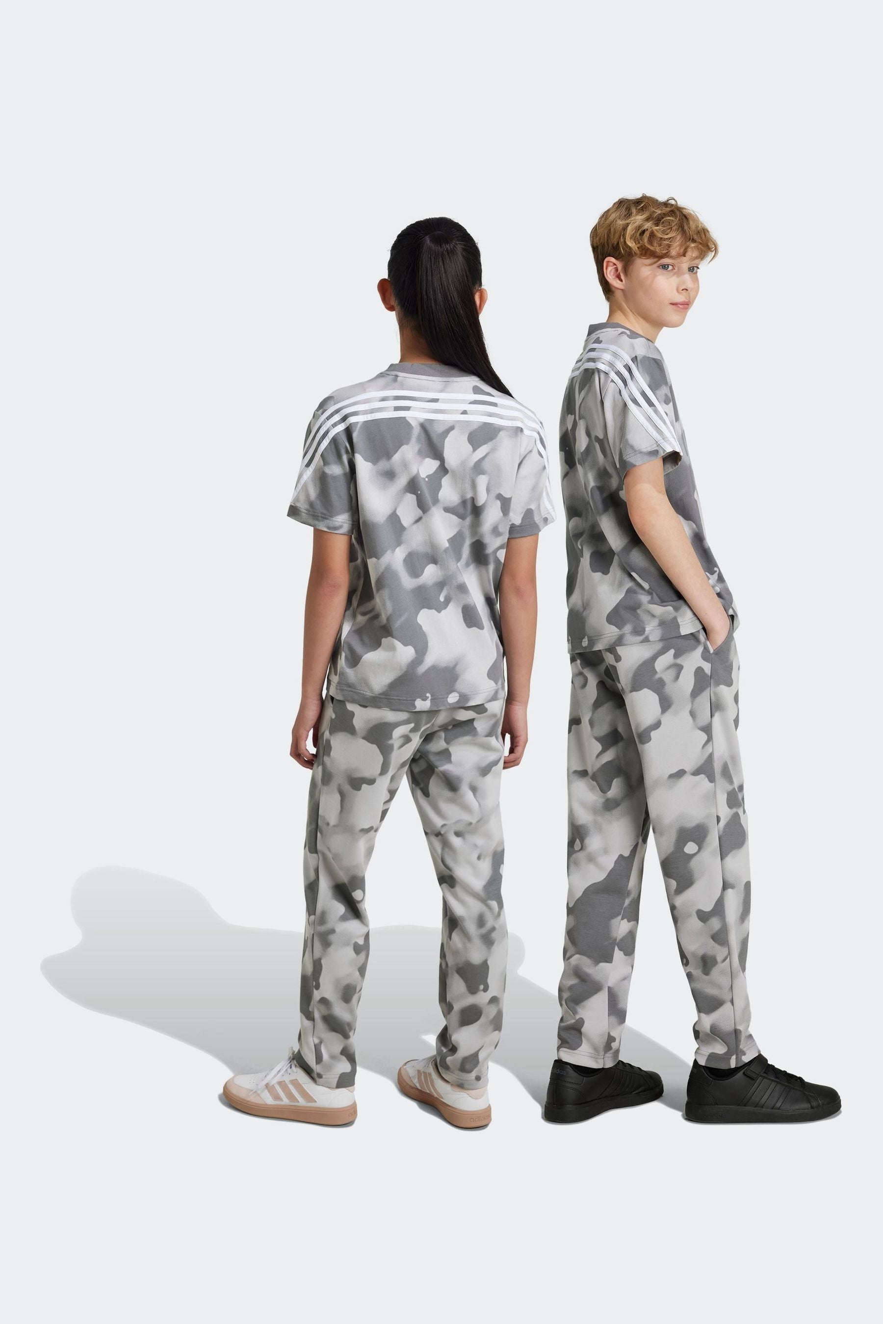 adidas Grey Kids Future Icons Camo Printed Joggers