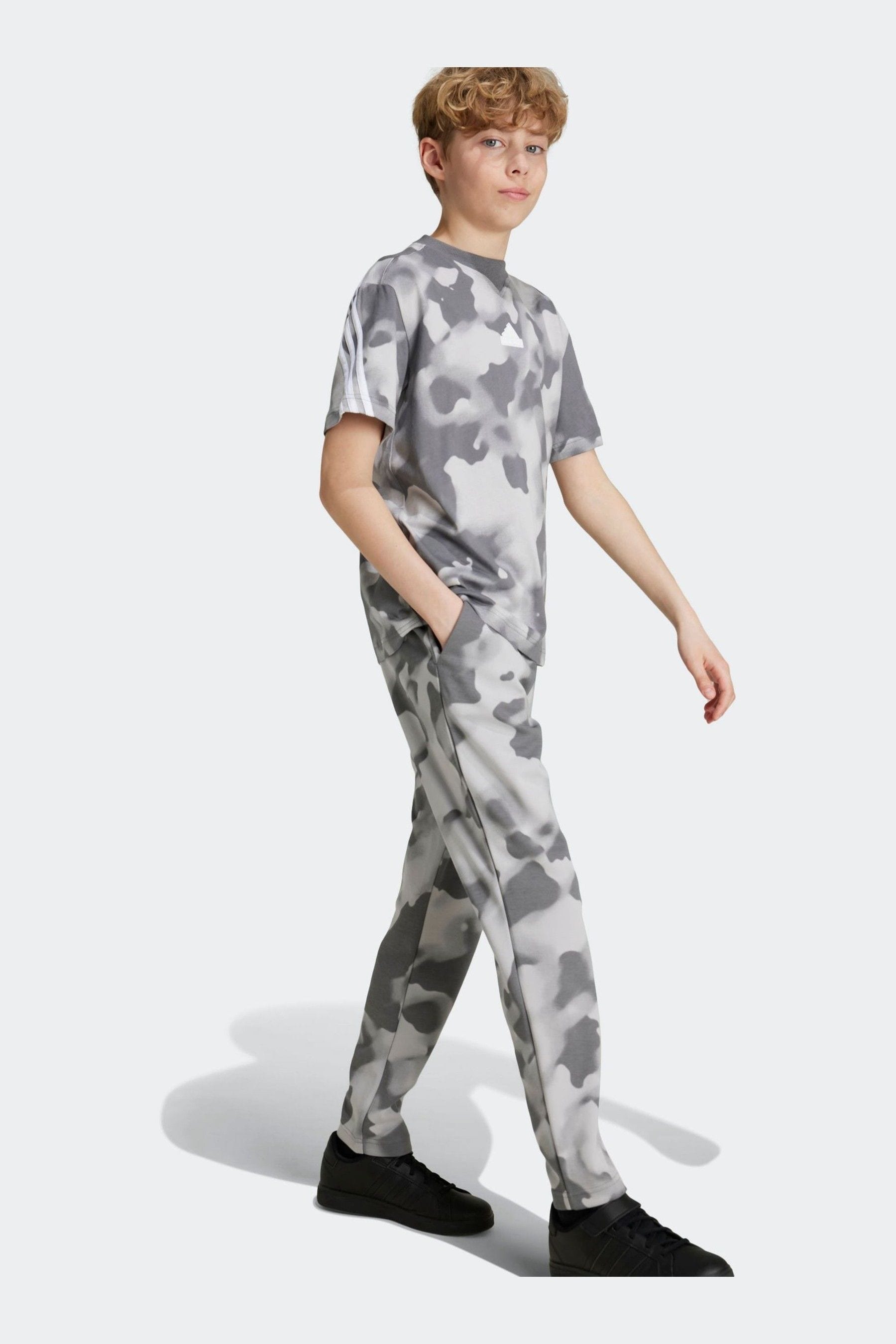 adidas Grey Kids Future Icons Camo Printed Joggers