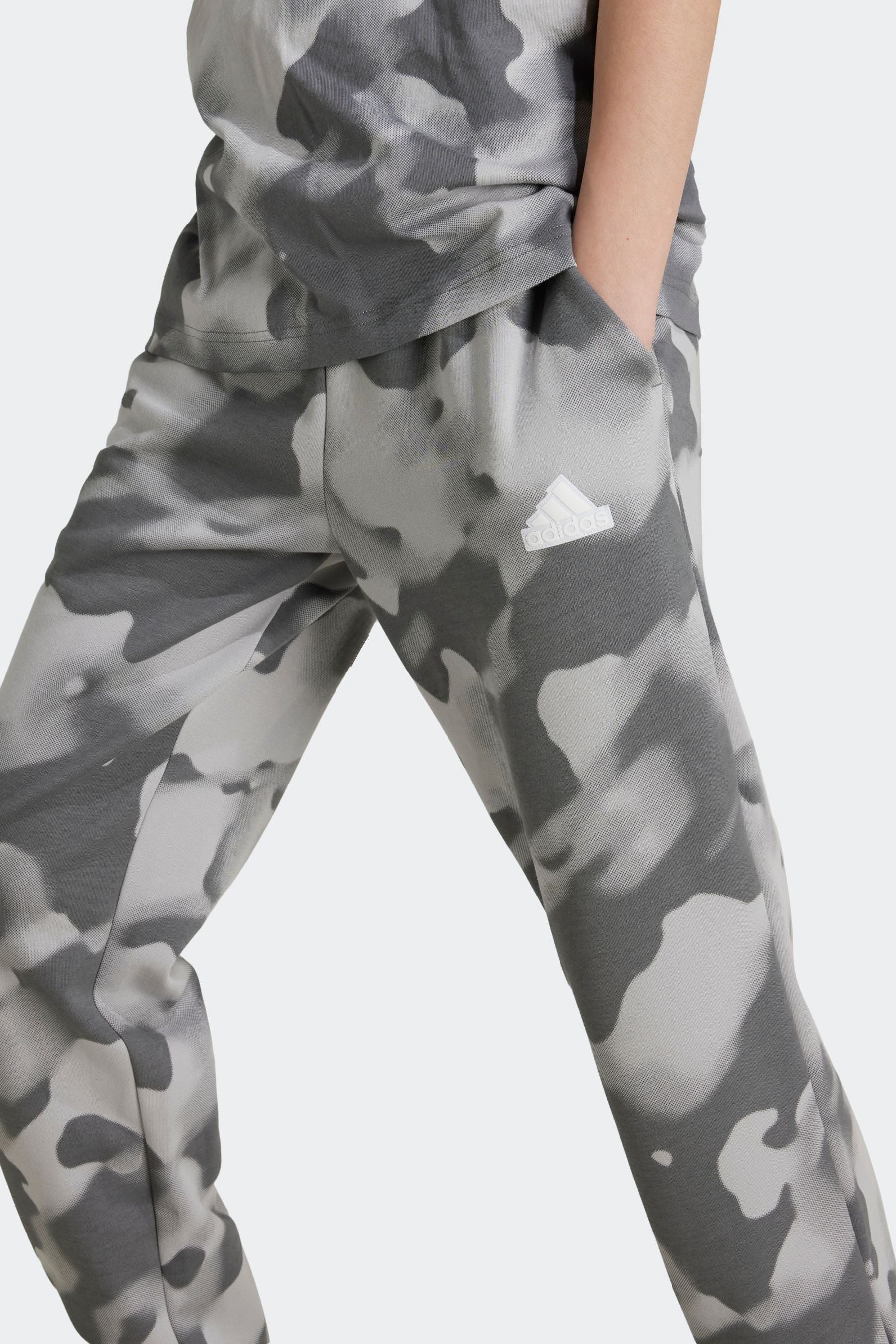 adidas Grey Kids Future Icons Camo Printed Joggers