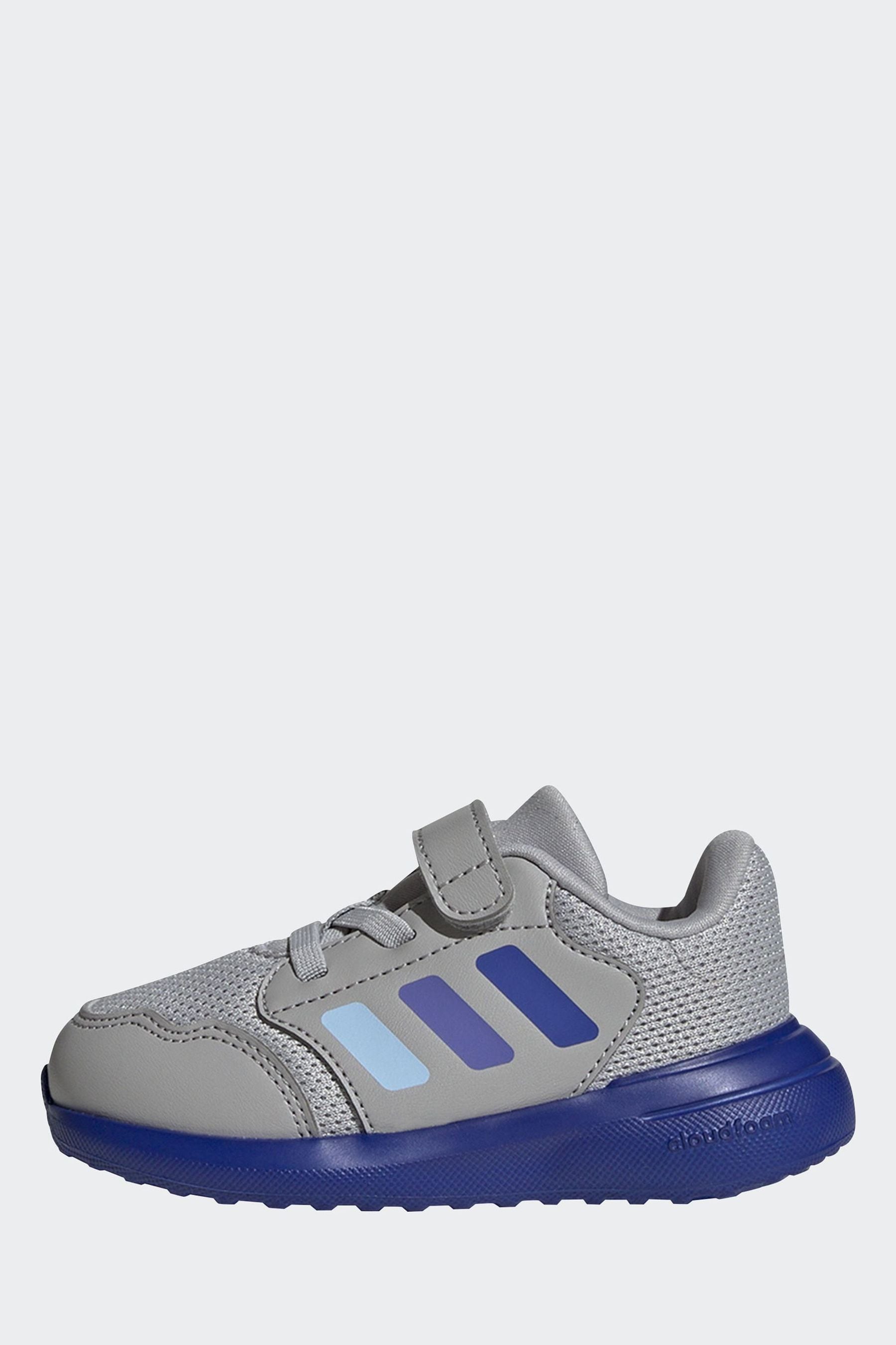 adidas Grey/Blue Kids Tensaur Run Trainers