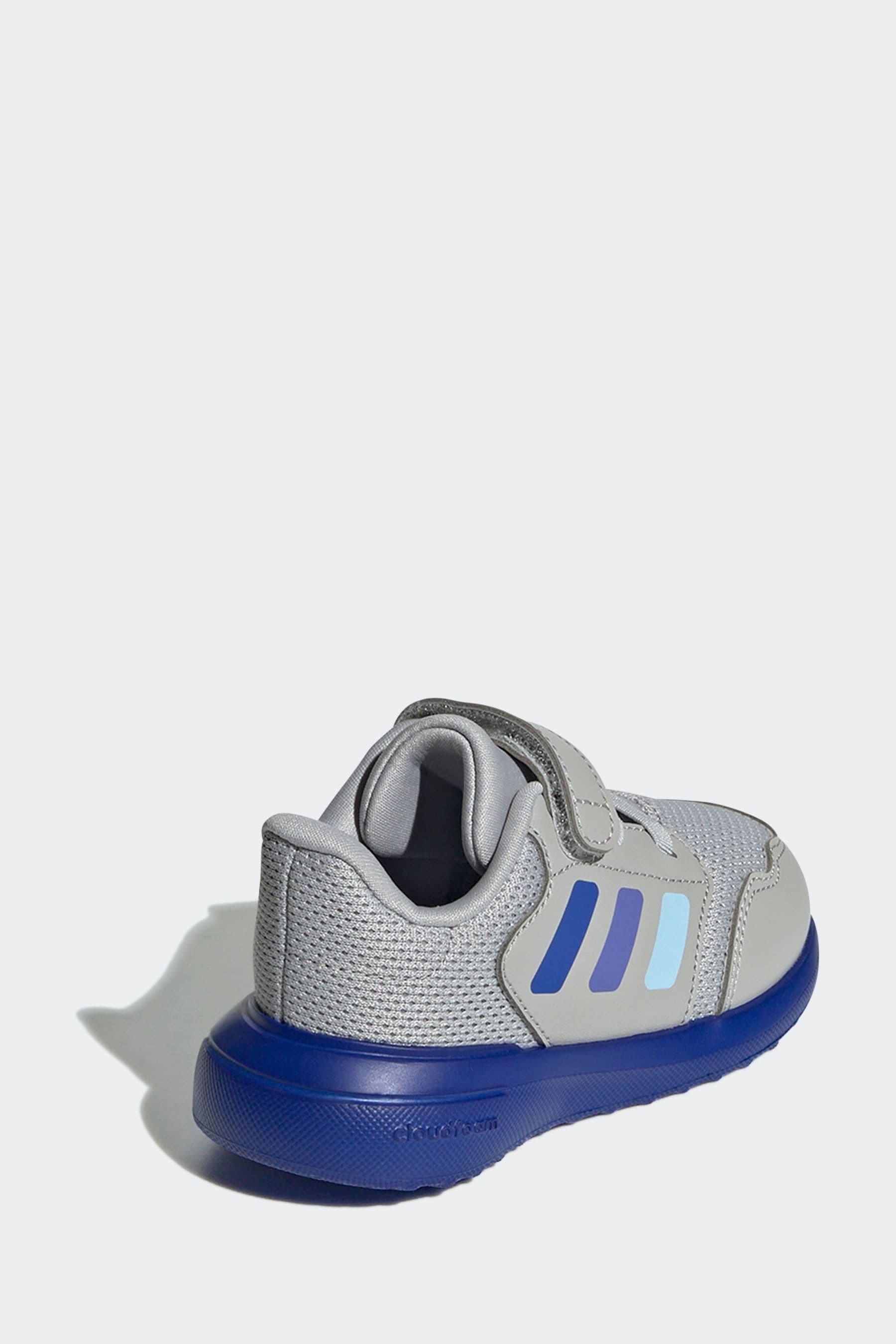 adidas Grey/Blue Kids Tensaur Run Trainers