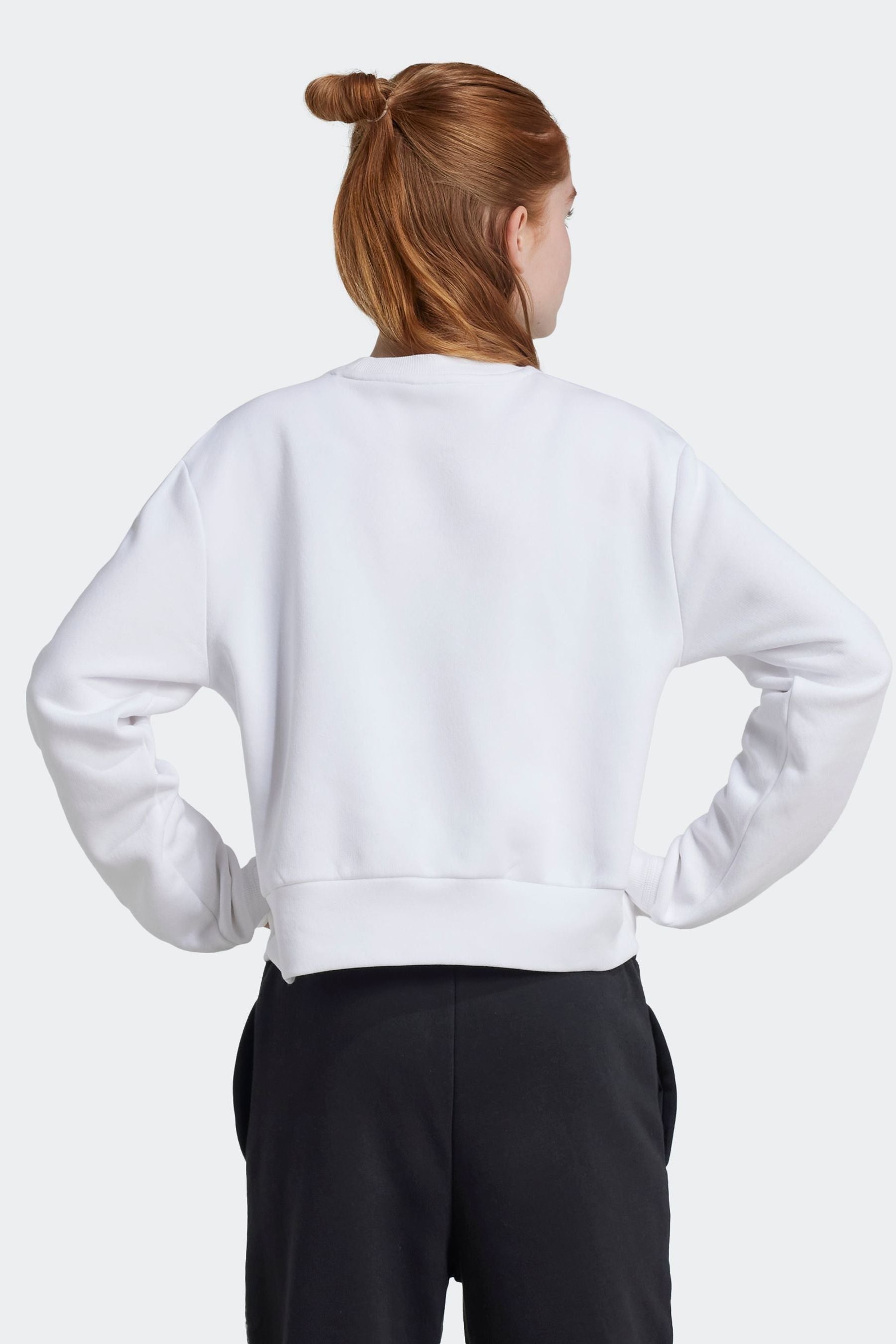 adidas White Crew Sweatshirt