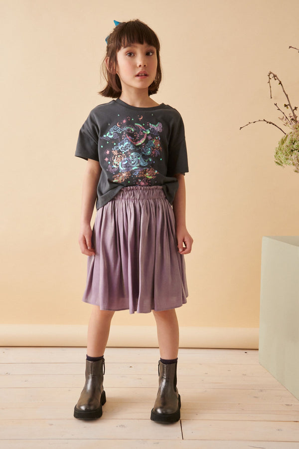 Lilac Purple Metallic Skirt (3-16yrs)