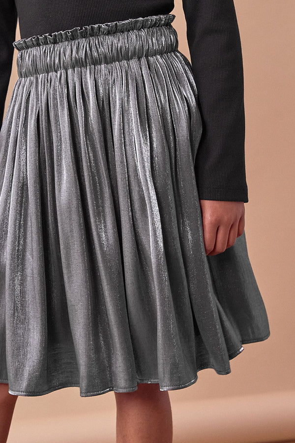 Grey Metallic Skirt (3-16yrs)