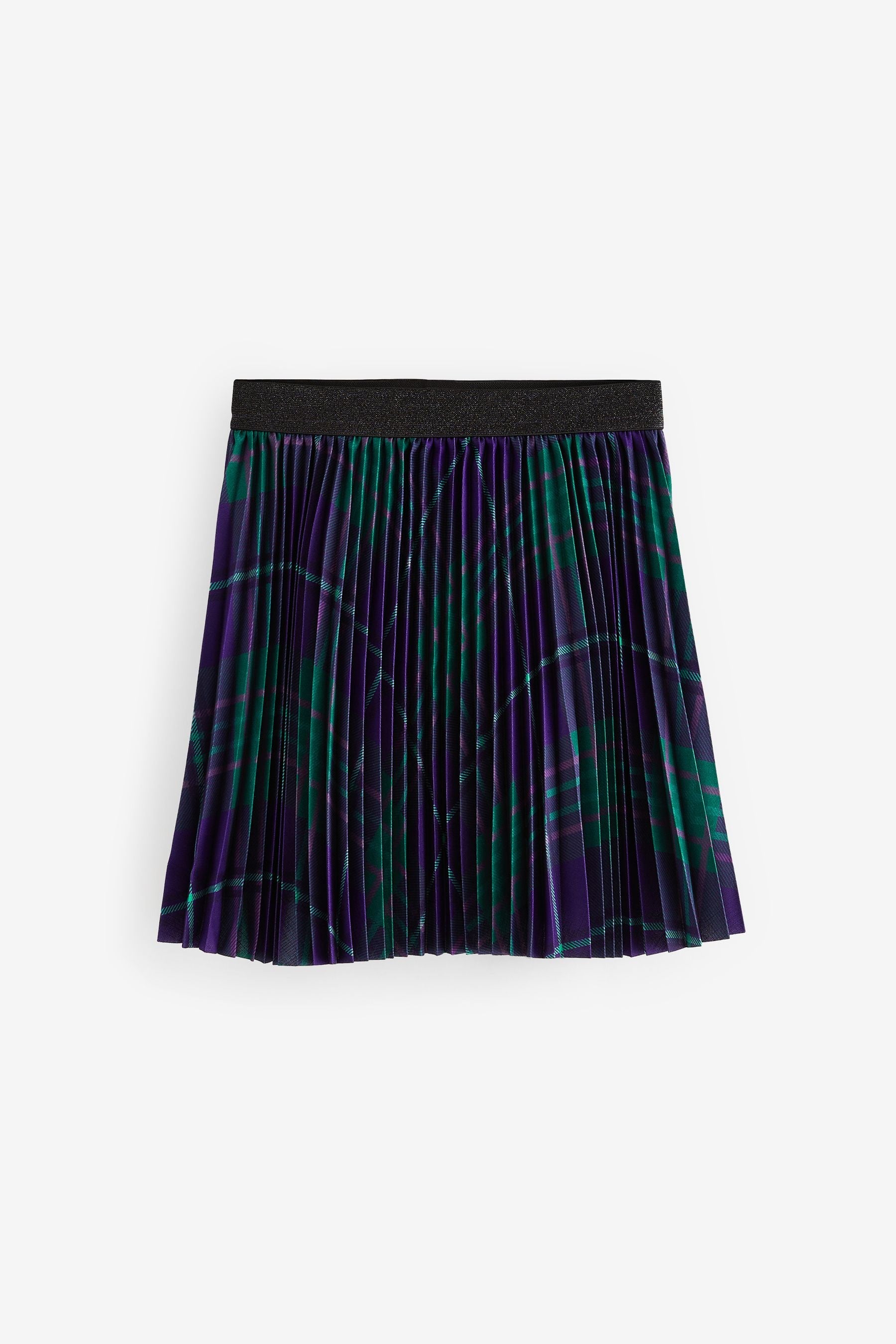 Purple Pleated Check Skirt (3-16yrs)