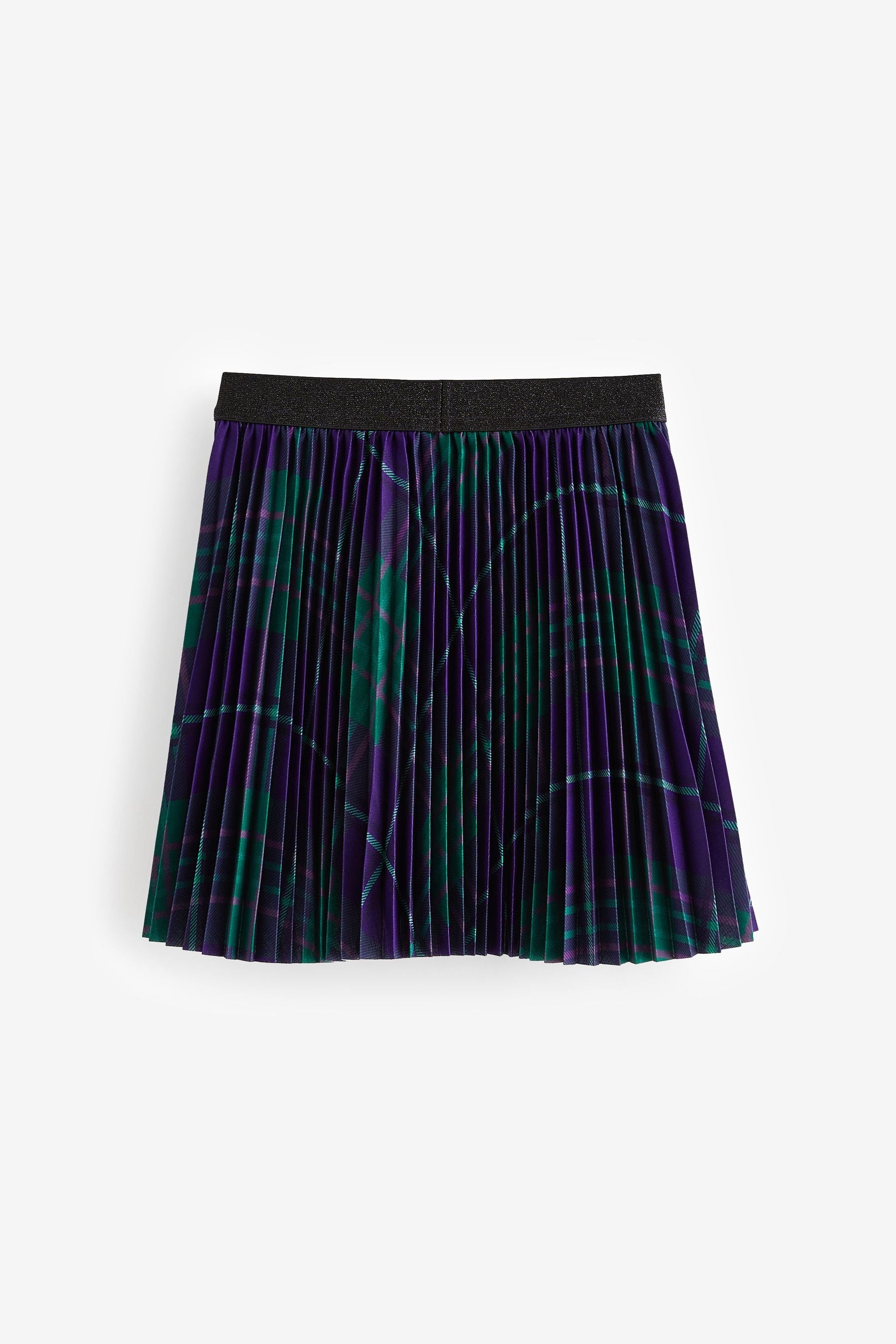 Purple Pleated Check Skirt (3-16yrs)