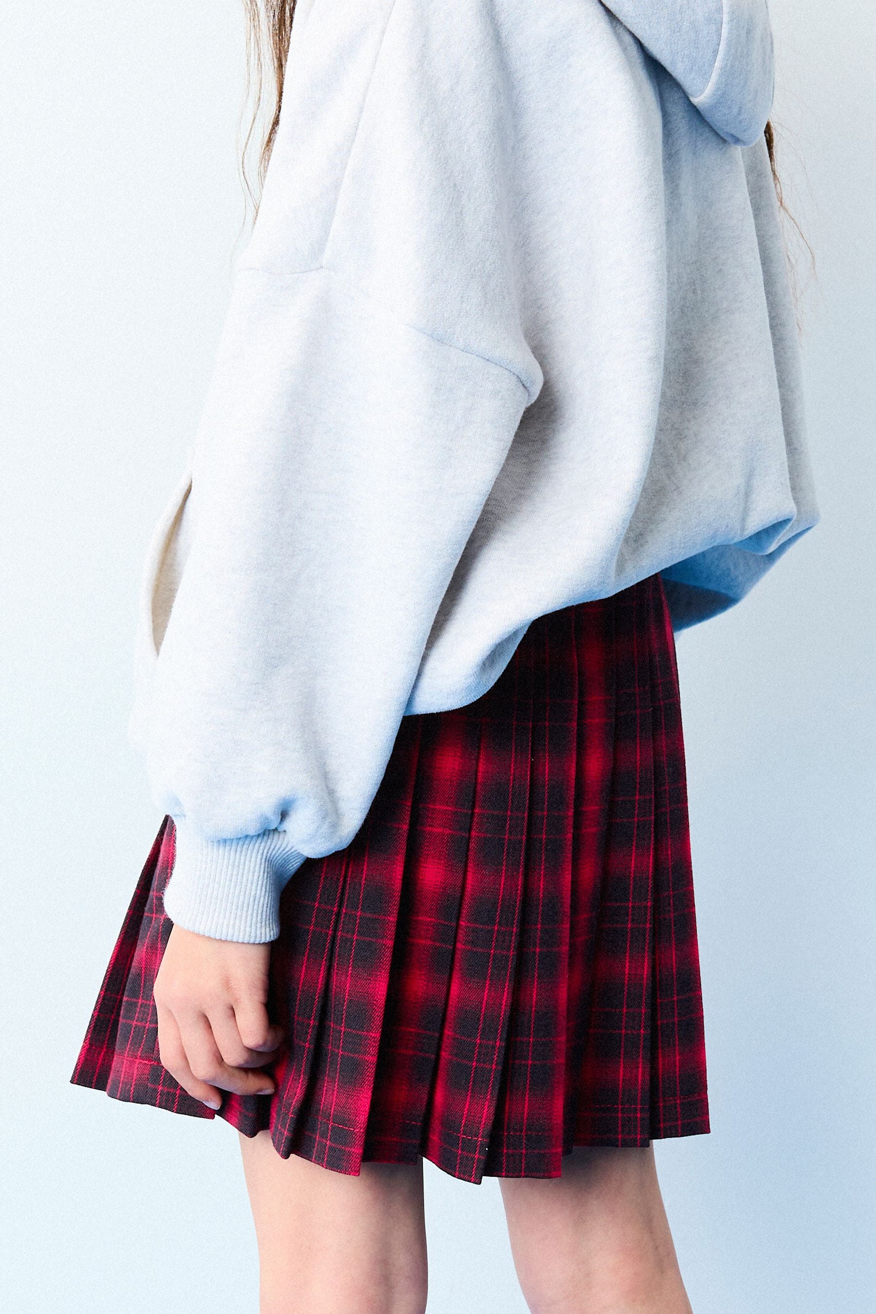 Red Check Pleated Skirt (3-16yrs)