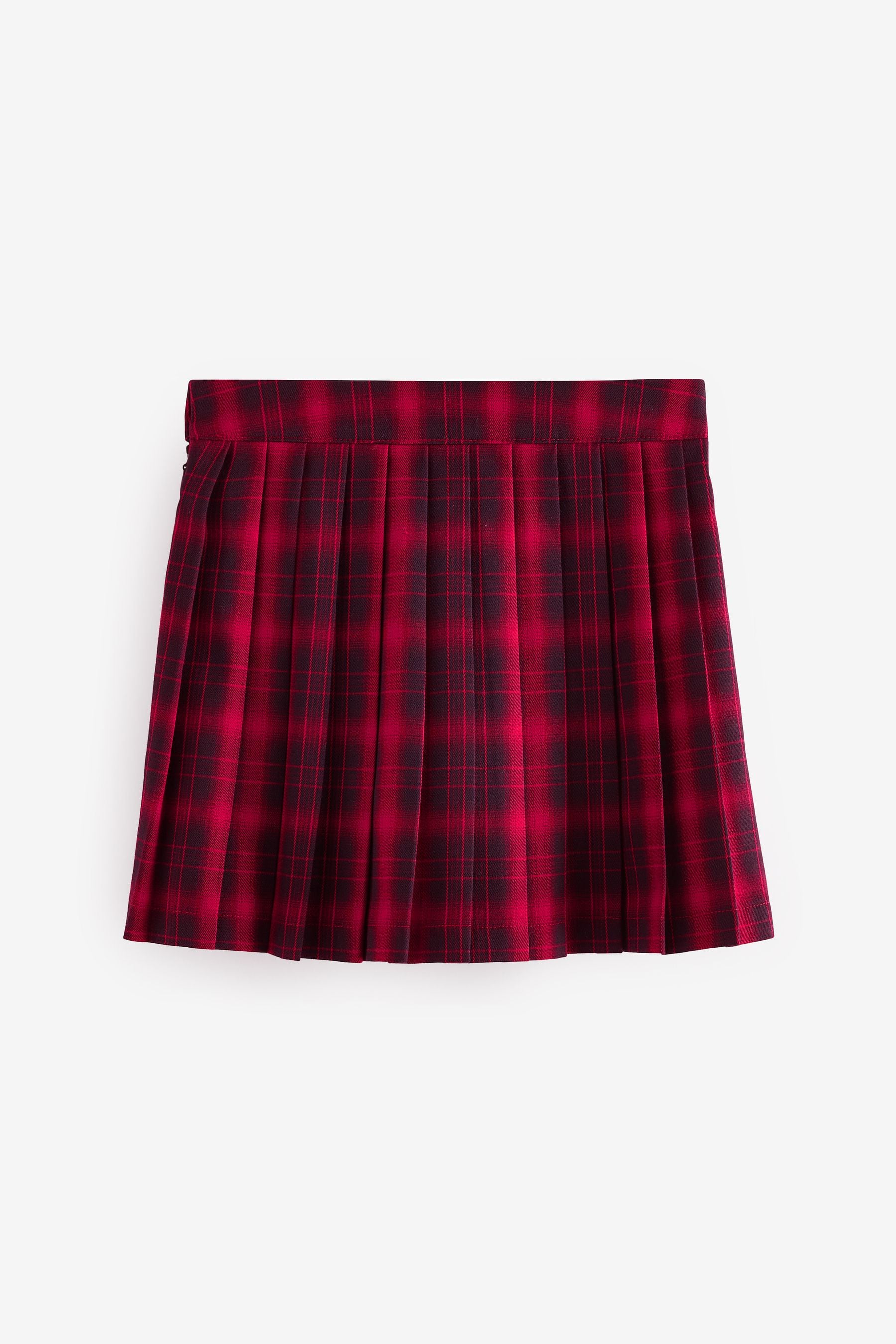 Red Check Pleated Skirt (3-16yrs)