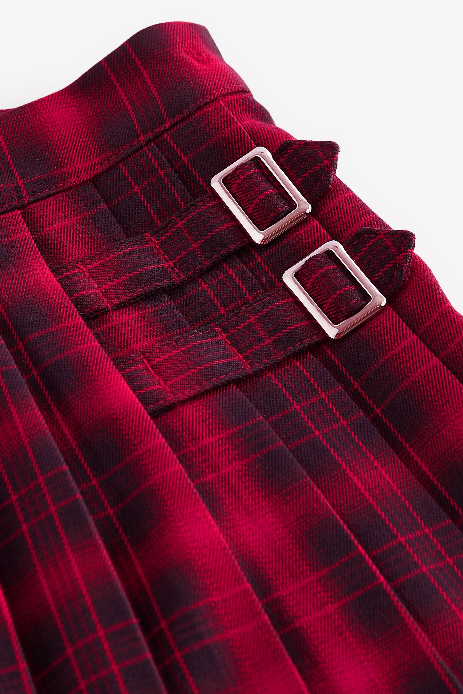 Red Check Pleated Skirt (3-16yrs)