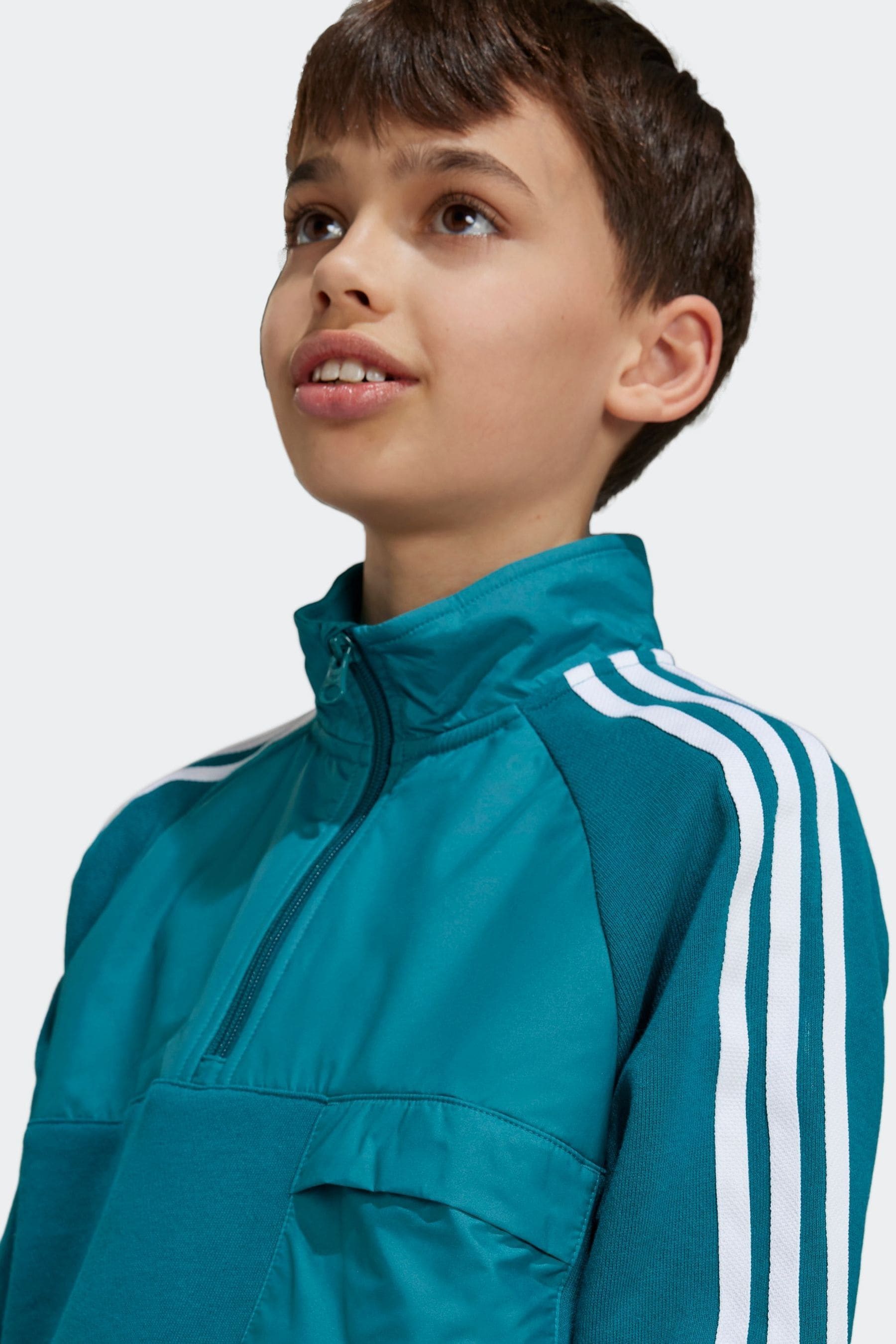 adidas Green Kids Originals Trefoil Crew 100% Cotton Sweatshirt