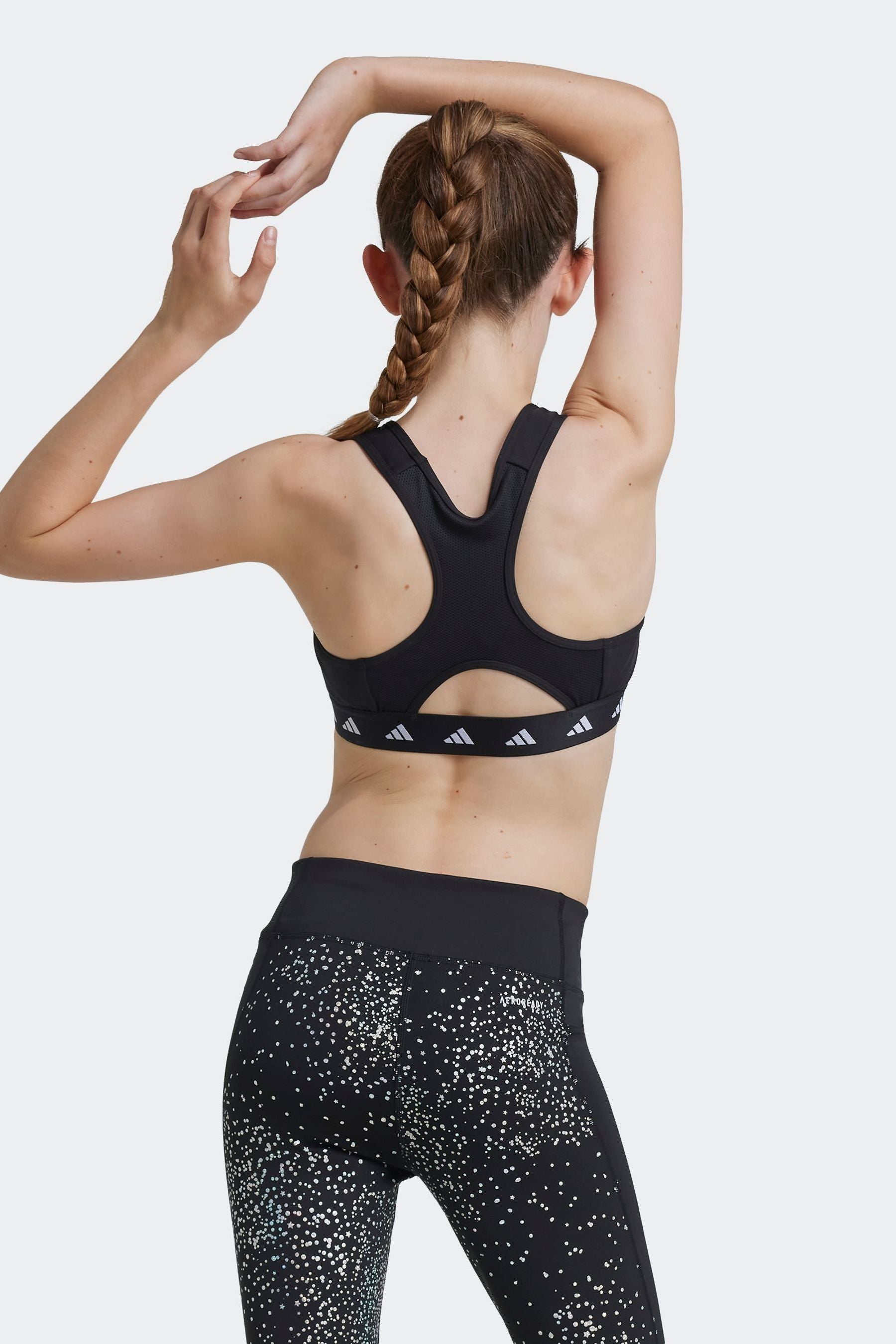 adidas Black Techfit Power React Bra