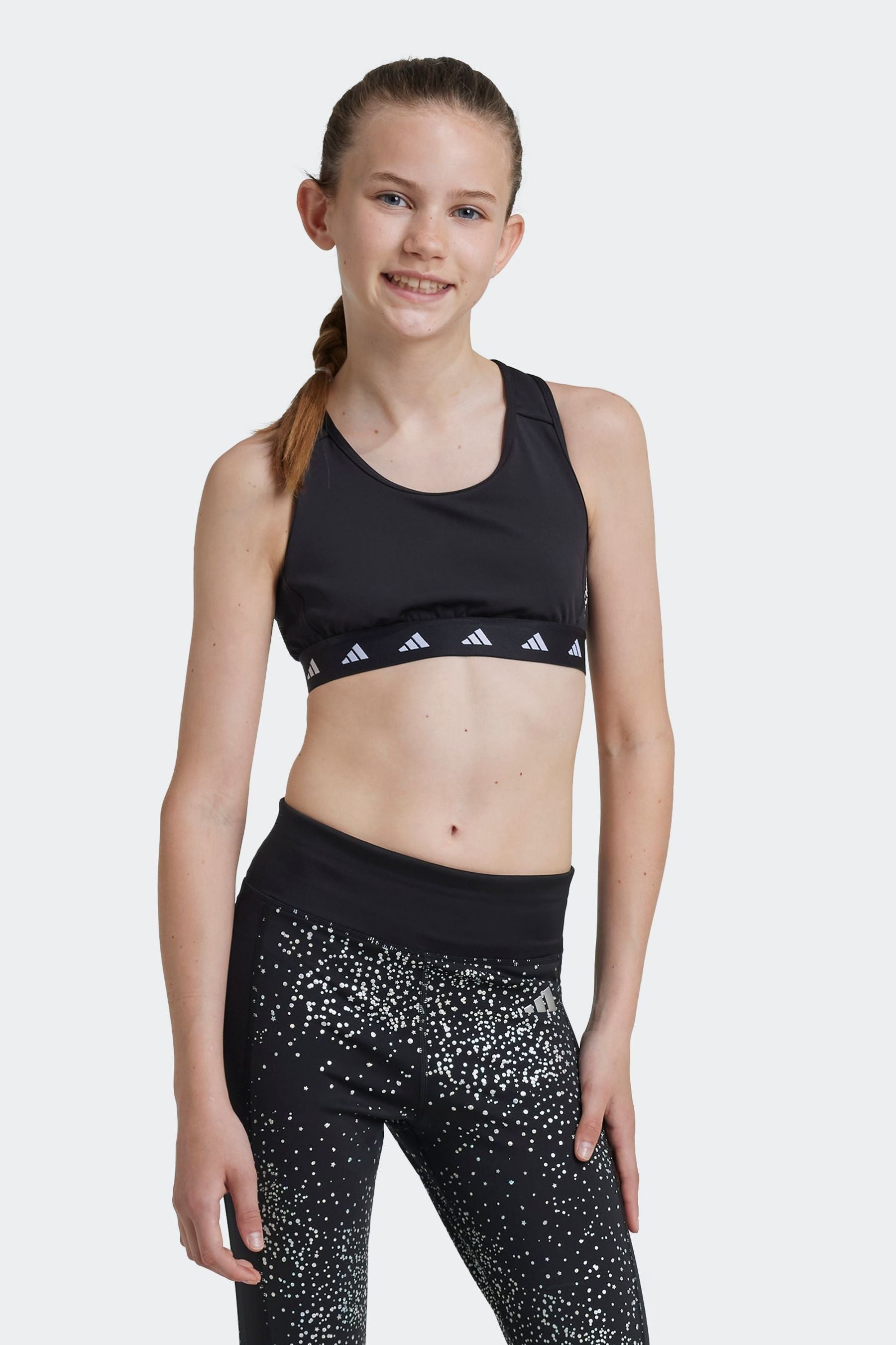 adidas Black Techfit Power React Bra